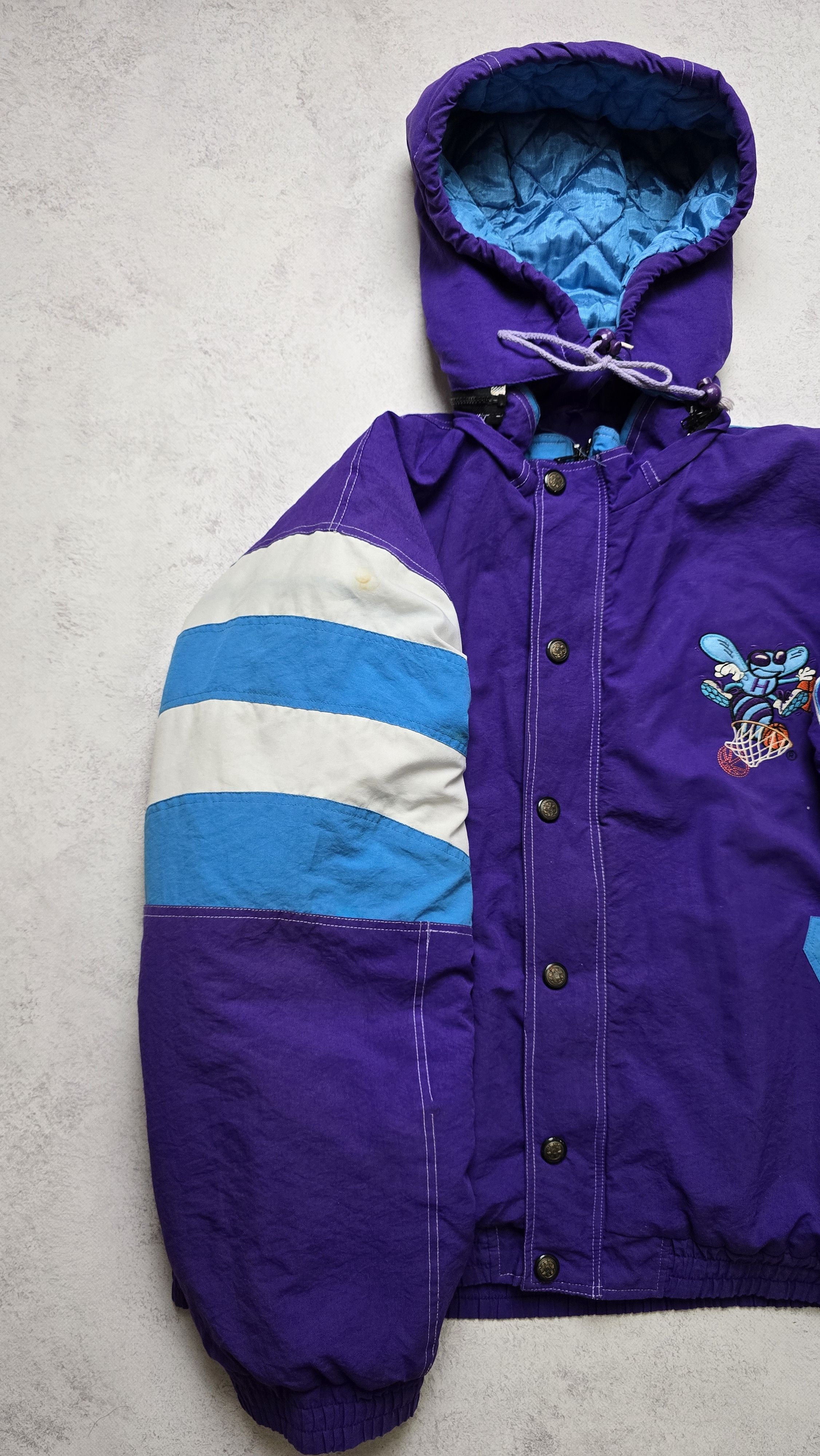 Logo Athletic VTG 90s Charlotte Hornets Logo Athletic Match 1 Jacket Size US L / EU 52-54 / 3 - 10 Thumbnail
