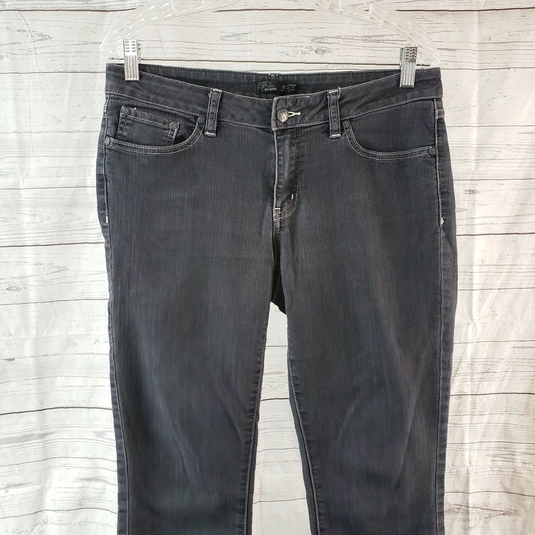 Prana Prana Womens Skinny Jeans Sz 8 Gray Mid Rise Jeans Size 30" / US 8 / IT 44 - 2 Thumbnail