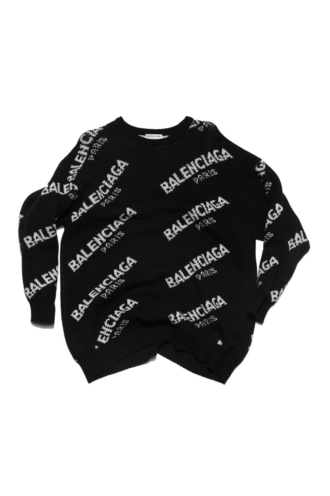 Balenciaga Balenciaga All-over Logo sweater | Grailed