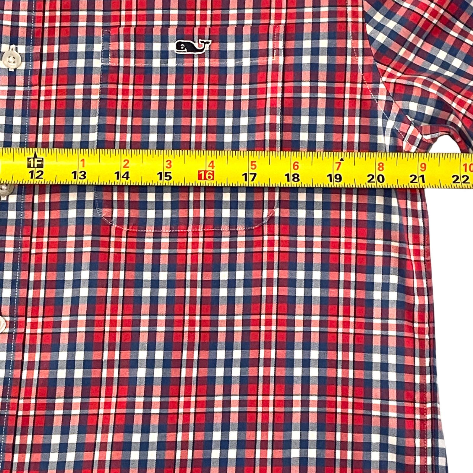 Vineyard Vines Vineyard Vines Slim Fit Red Plaid Button Down Shirt Men’s LS Size US M / EU 48-50 / 2 - 6 Thumbnail