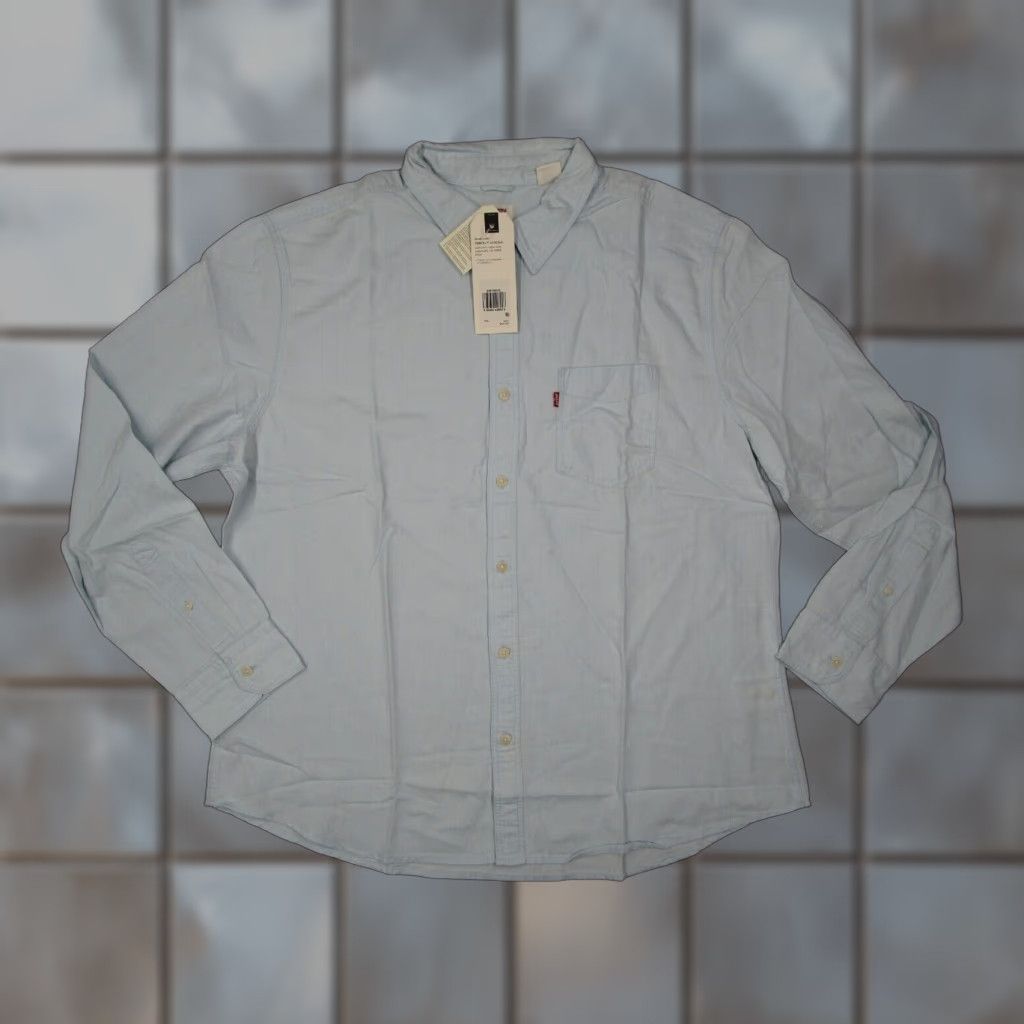 Levi's LEVI'S Shirt Mens 2XL 2XL Red Twill Button-Up Slim Fit Long Sleeve Cotton Blend Workwear Casual Travel Size US XXL / EU 58 / 5 - 1 Thumbnail