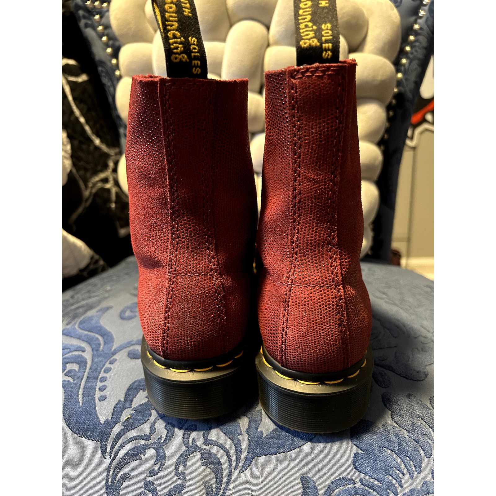 Dr. Martens Dr Martens 1460 Pascal Cherry Red Gliter Canvas size 8/EU 39 Size US 8 / IT 38 - 4 Thumbnail