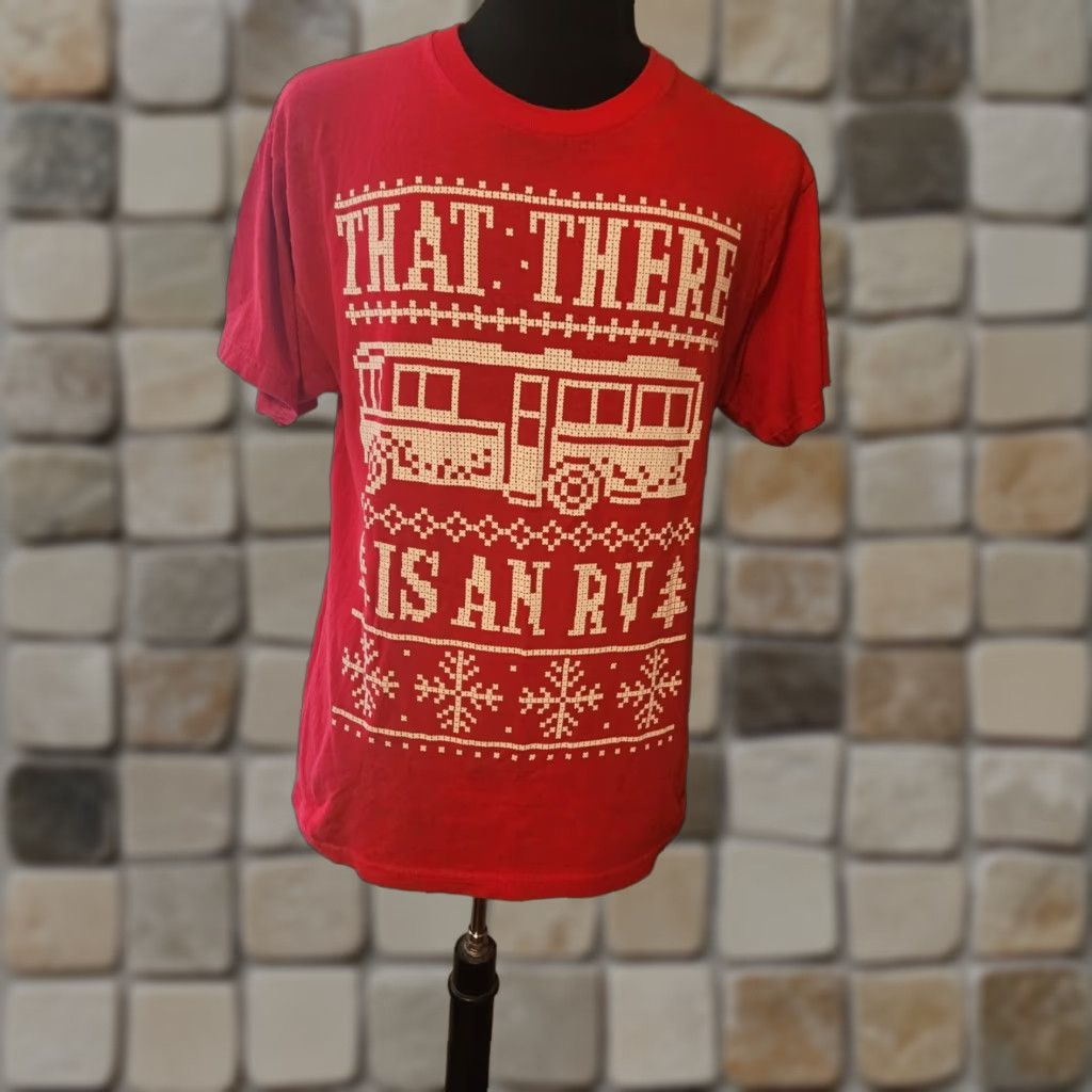 Vintage National Lampoon Christmas Vacation THAT THERE’S AN RV Red T Shirt L Adult Large Christmas Mens Womens Boys Girls Unisex Size US L / EU 52-54 / 3 - 1 Thumbnail