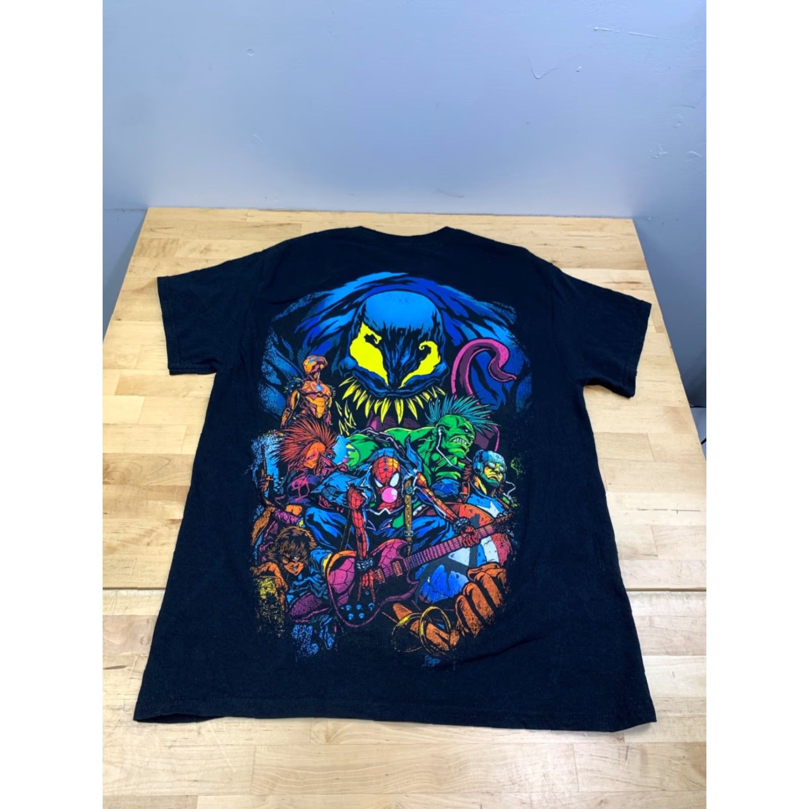 Vintage Marvel Spider Punk Graphic T Shirt Men M Black Size US M / EU 48-50 / 2 - 7 Thumbnail