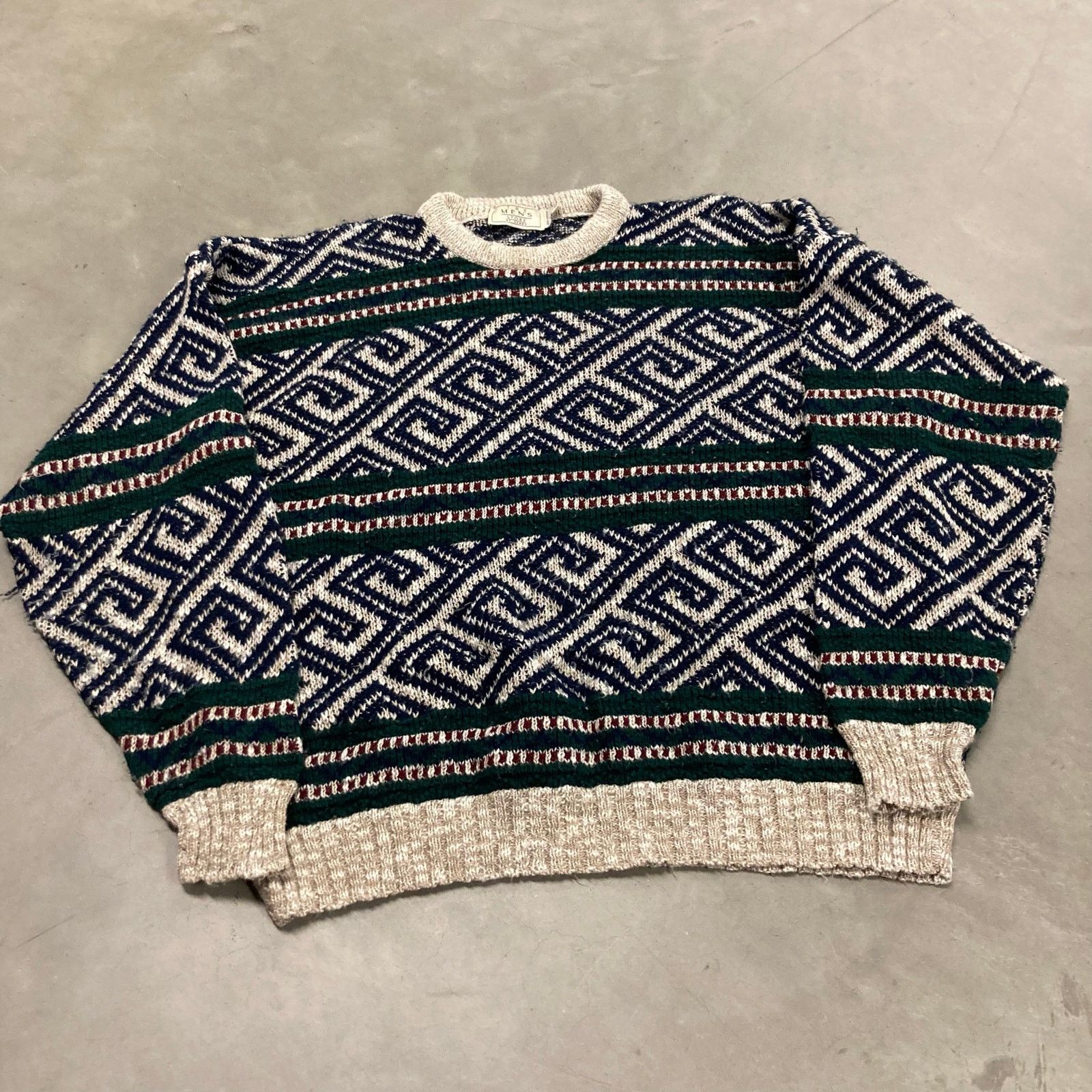 Vintage vintage patterned sears sweater Size US L / EU 52-54 / 3 - 1 Thumbnail