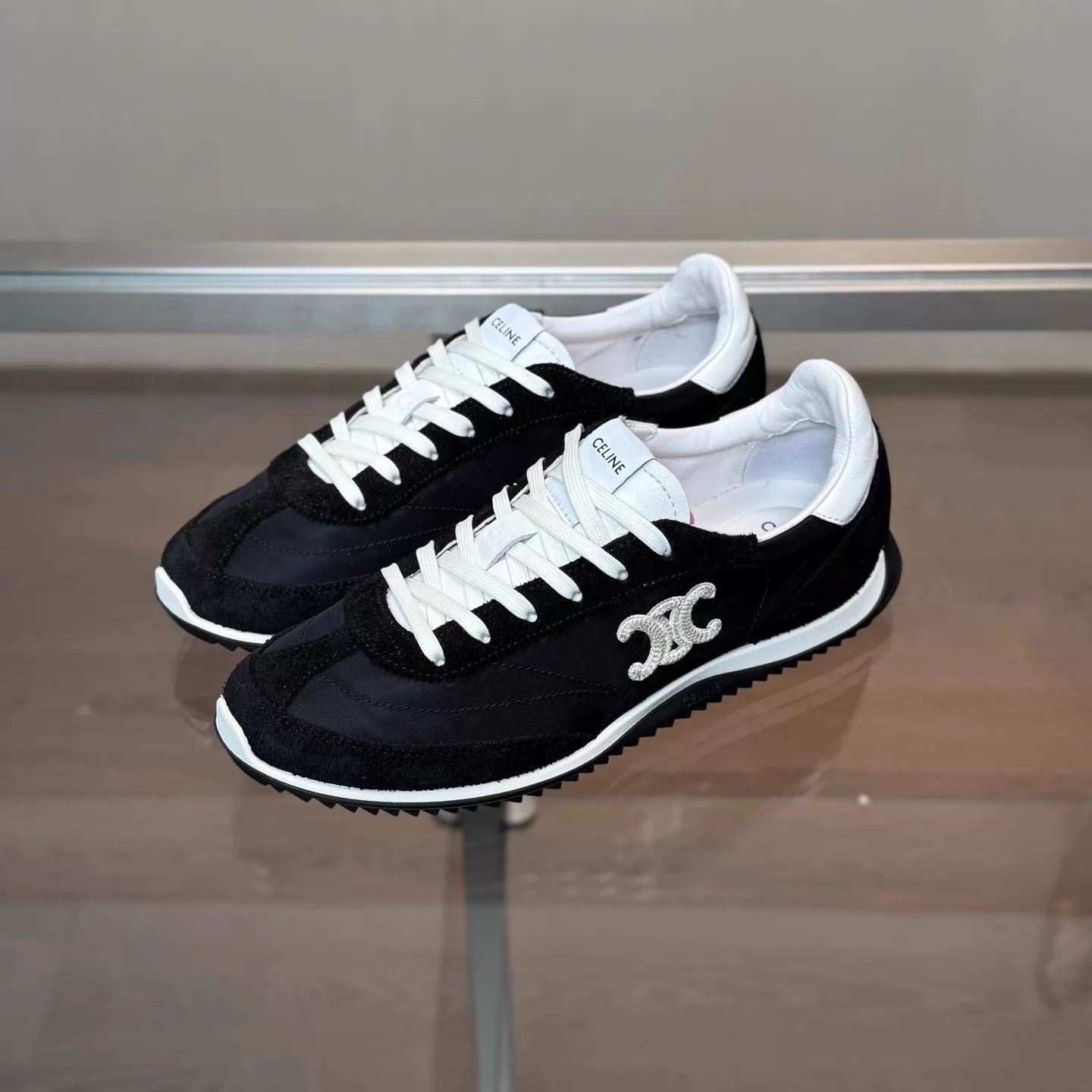 Celine Celine SS26 Racer Women's Black & White Trainer 36.5 99 Size US 6 / IT 36 - 1 Thumbnail