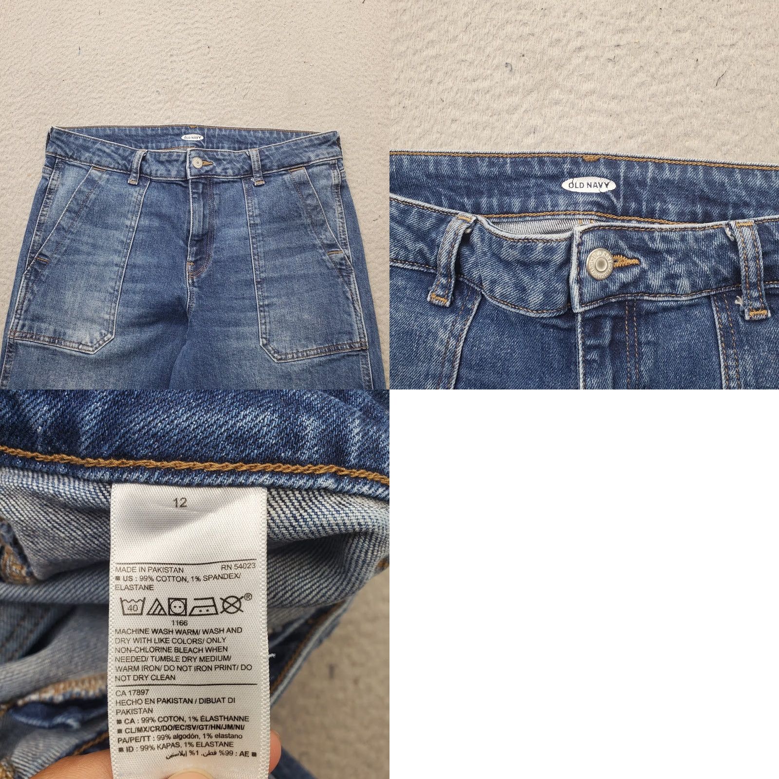 Old Navy Old Navy Jeans Womens 12 Blue Denim Stretch Cropped Medium Wash 5-Pocket Regular Fit Size: Womens 12 Blue Denim Stretch Cropped Medium Wash Size 34" / US 12 / IT 48 - 8 Thumbnail