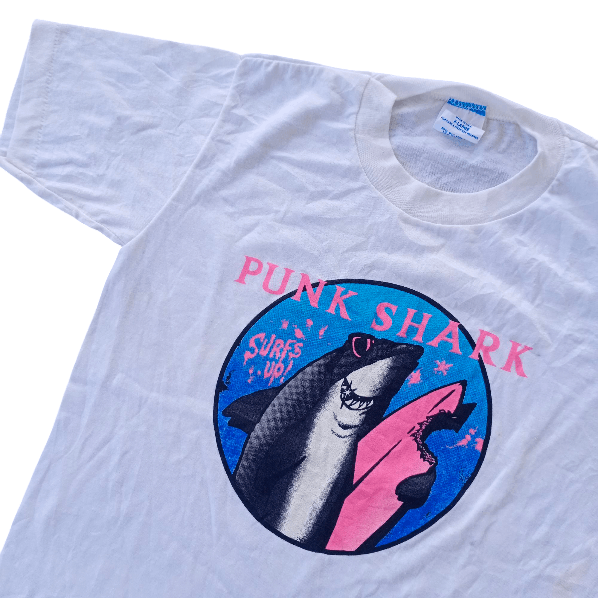 Vintage Vintage 80s Punk Shark Surf Graphic Hawaii Band Music 5050 Size US XS / EU 42 / 0 - 1 Thumbnail
