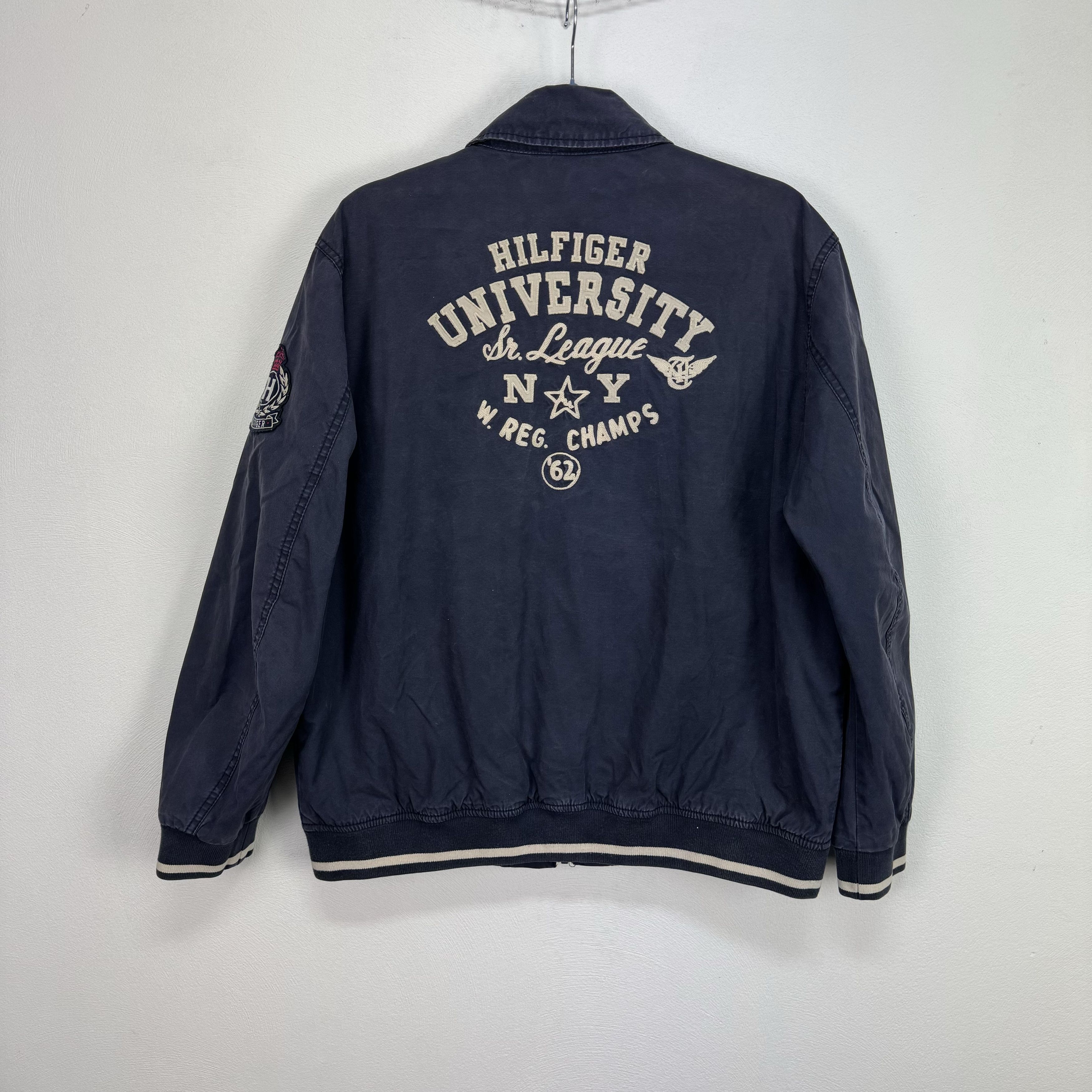 Tommy Hilfiger × Vintage TOMMY HILFIGER VINTAGE FADED JACKET VARSITY COLLEGE NEW YORK Size US M / EU 48-50 / 2 - 1 Thumbnail