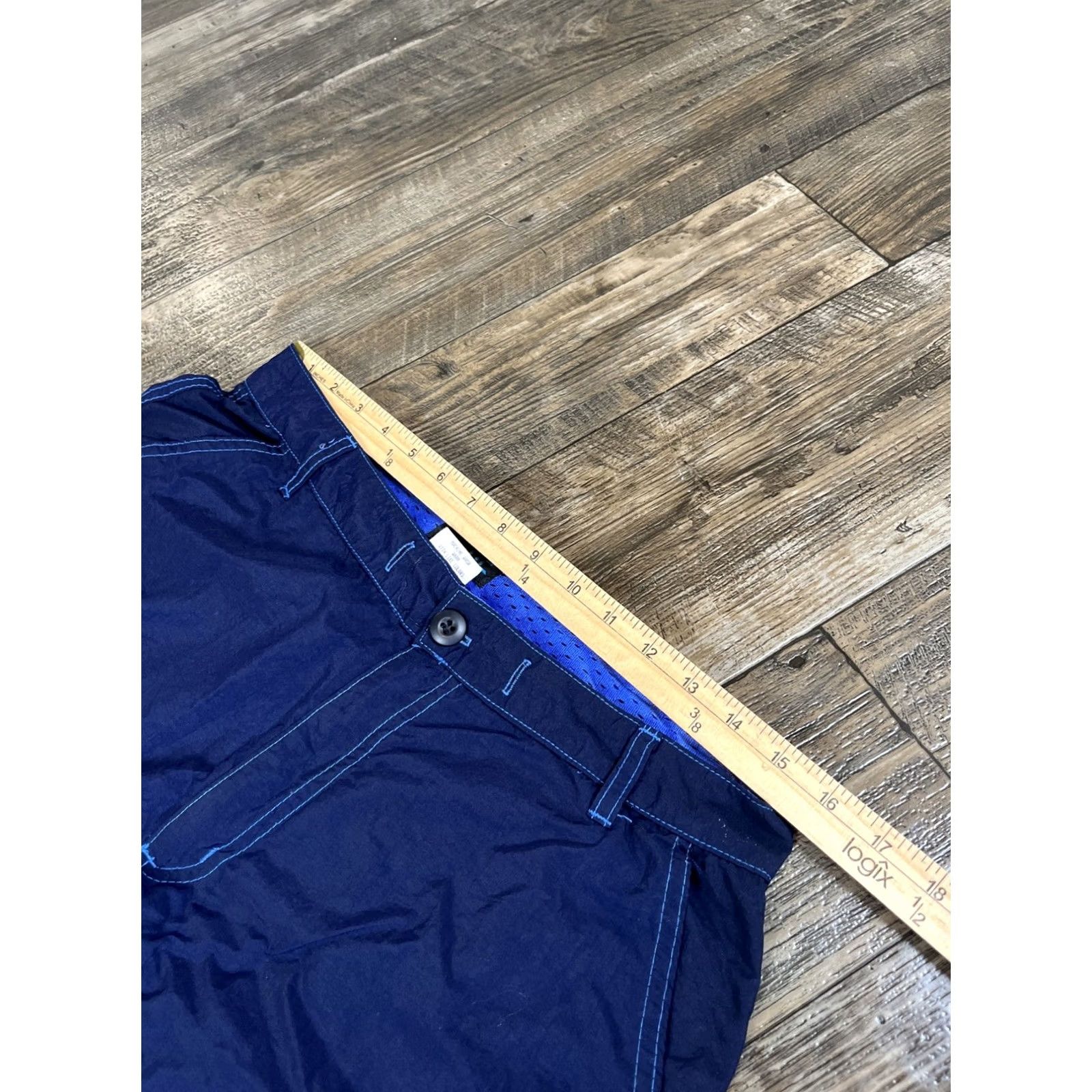Vintage VINTAGE MT2 Morbid Threads Pants Cargo 90s Women 32x30 Wide-Leg Blue Nylon Buckle O3 Size 24" / US 00 / IT 34 - 4 Thumbnail