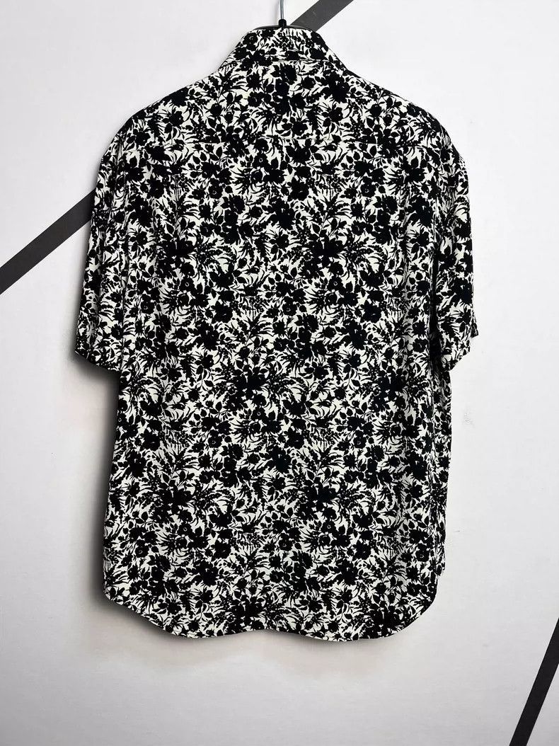 Saint Laurent Paris Saint Laurent Floral Print Short Sleeve Shirt-2507 Size US S / EU 44-46 / 1 - 2 Thumbnail