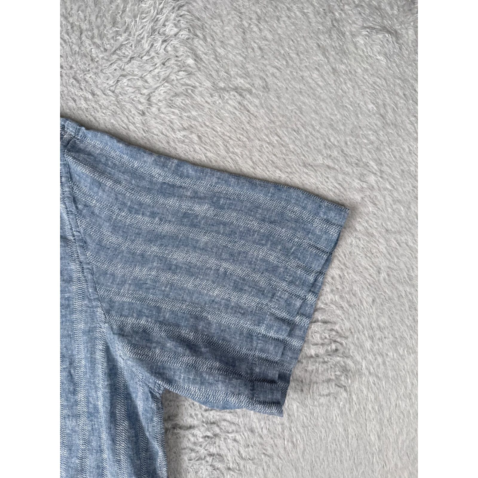 Weatherproof VINTAGE Weatherproof Shirt Weatherproof Vintage Shirt Adult 2XL Blue Stripe Button Up Linen Hawaiian Size US XXL / EU 58 / 5 - 2 Thumbnail