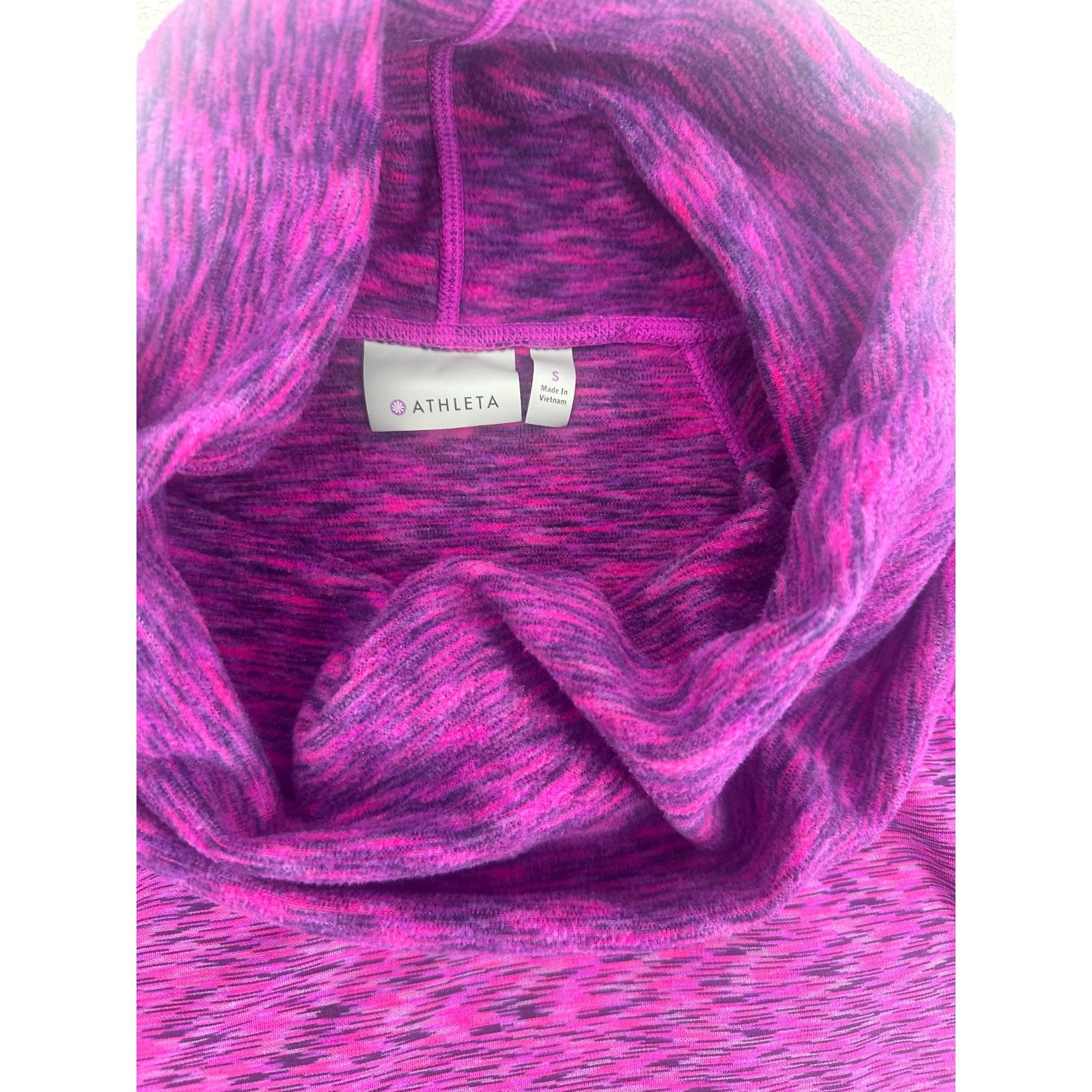 Athleta Athleta Purple Marled Tranquility Cowl Neck Fleece - Size S Size S / US 4 / IT 40 - 7 Thumbnail