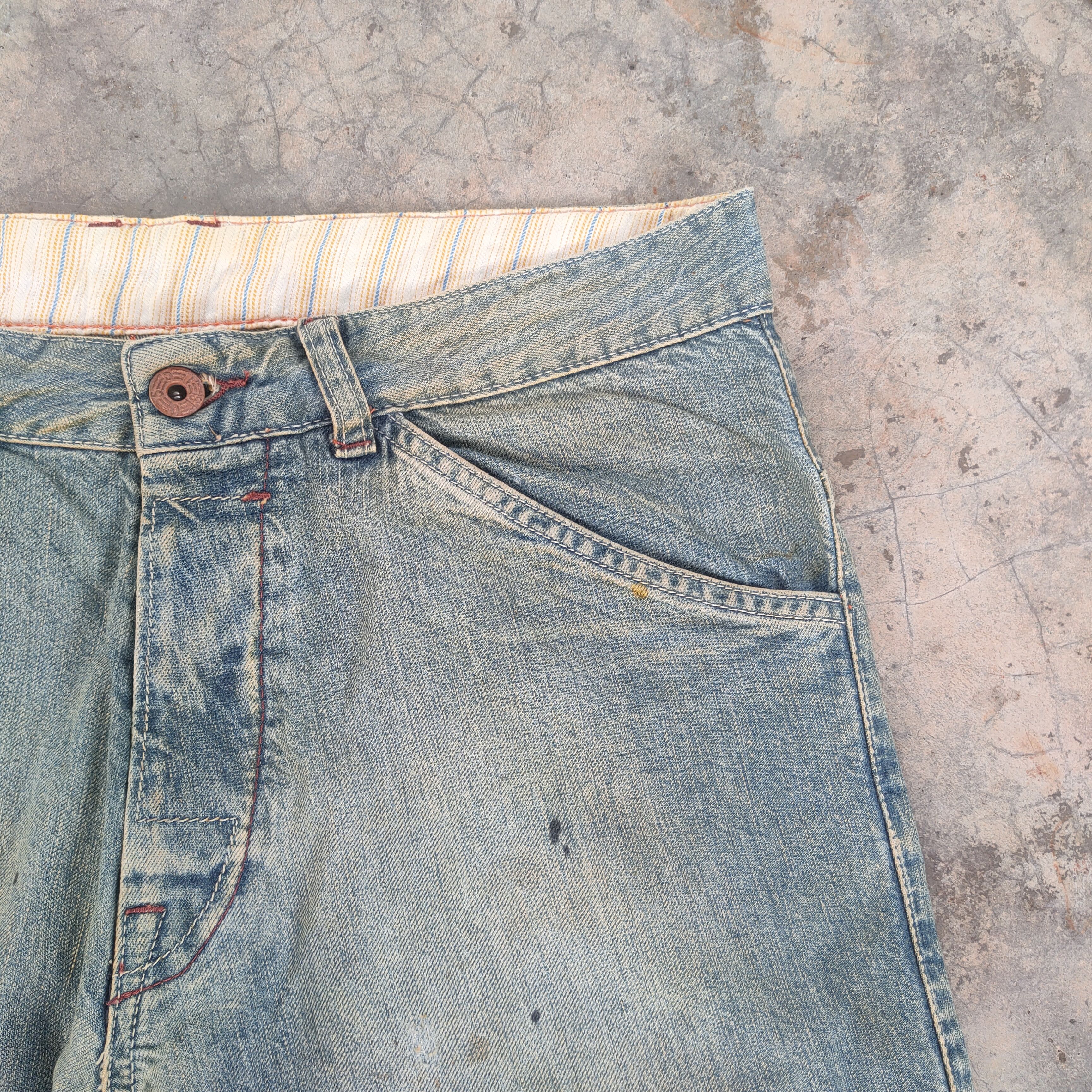 Japanese Brand Vtg japanese flare button fly faded denim jeans pants Size US 32 / EU 48 - 8 Thumbnail