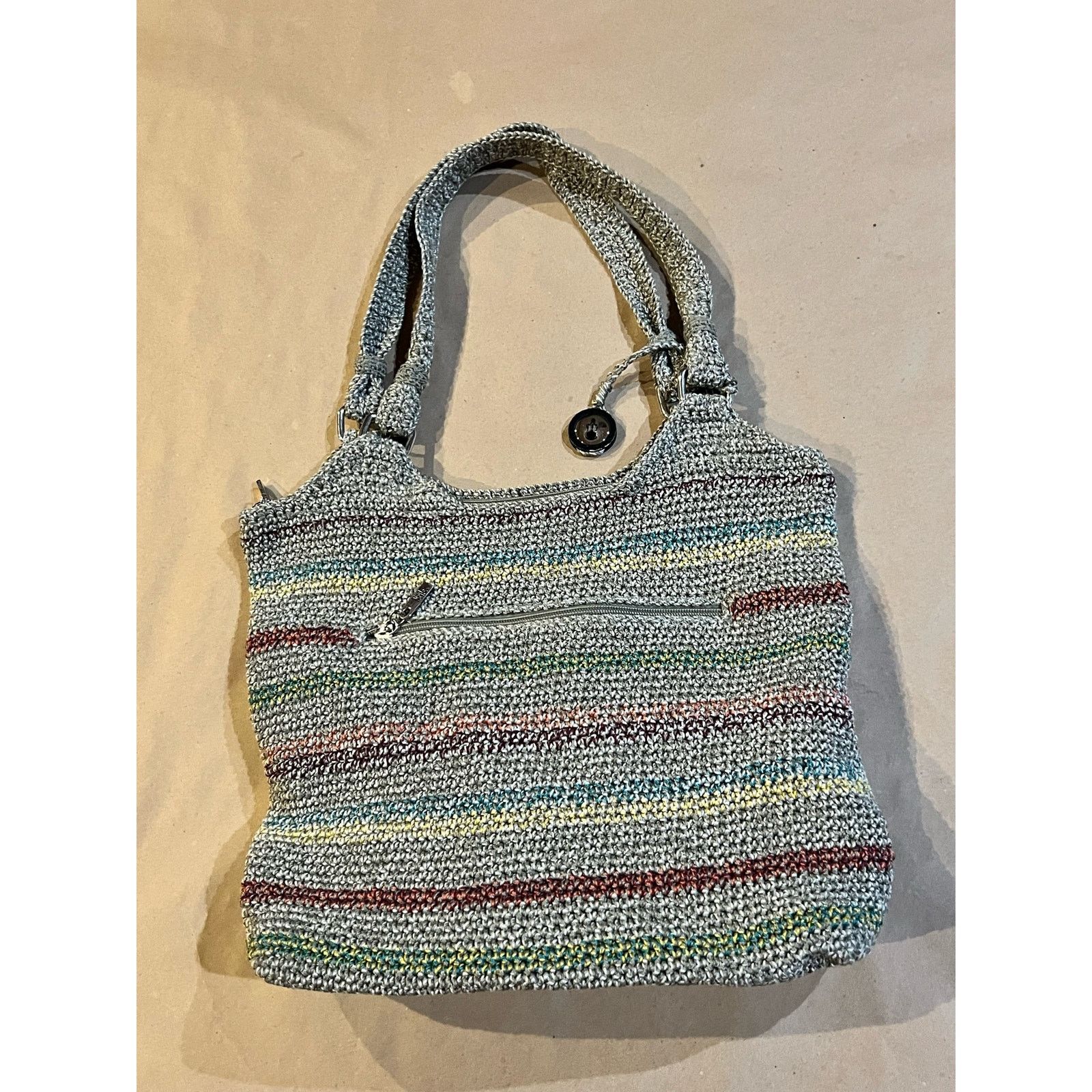 The Sak The Sak Purse Shoulder Bag Multicolored Crochet Rainbow Boho Size ONE SIZE - 9 Thumbnail