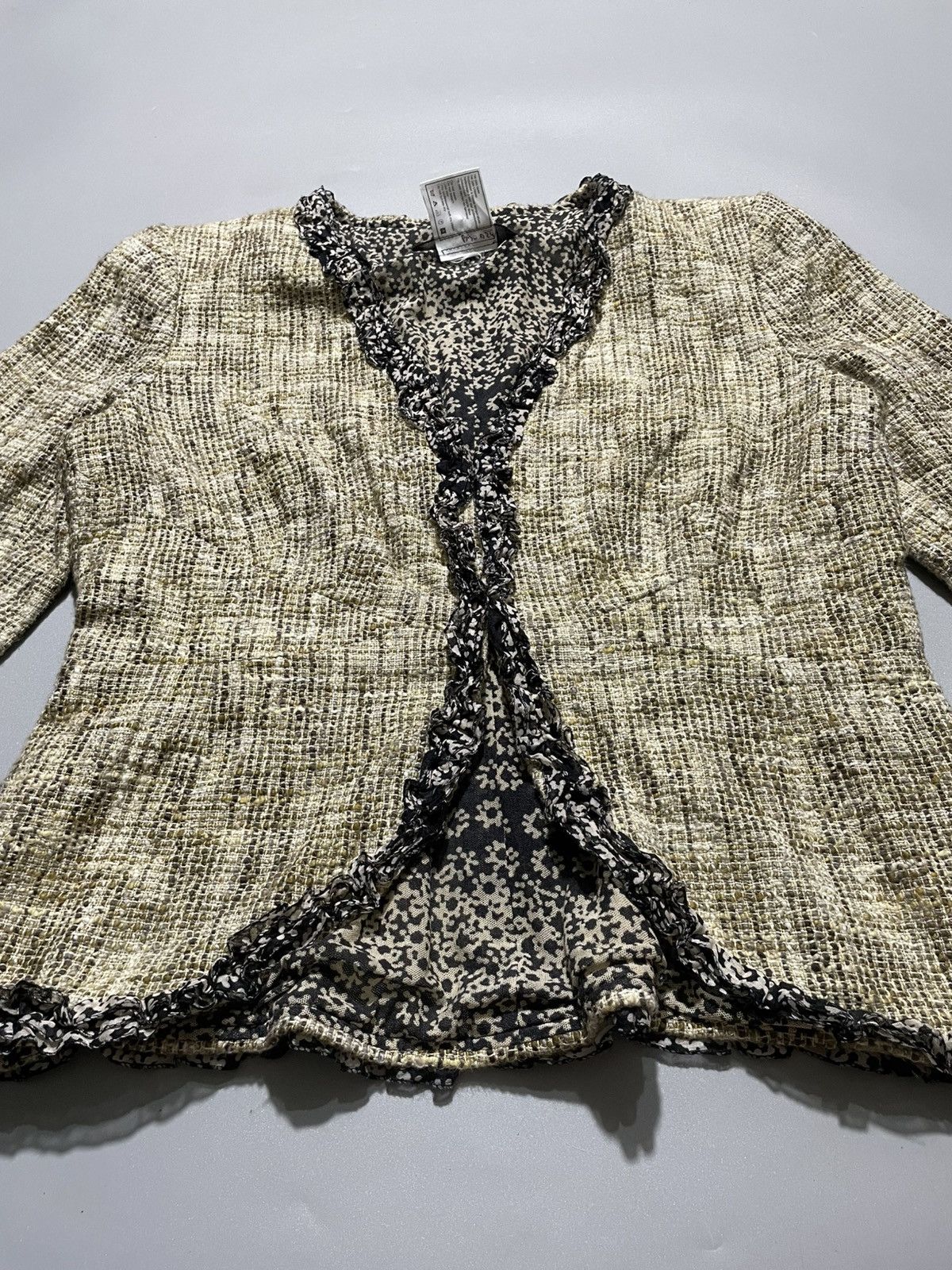 Chanel Chanel 2003 Collarless Tweed Jacket Size S / US 4 / IT 40 - 10 Thumbnail