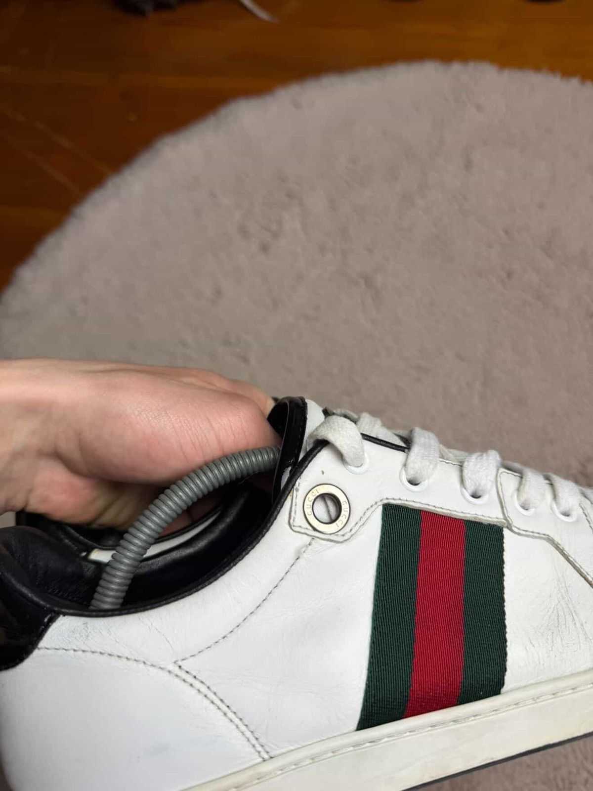 Gucci Gucci Coda 283115 White Leather Men’s Sz 10 Fashion Sneakers Size US 10 / EU 43 - 6 Thumbnail