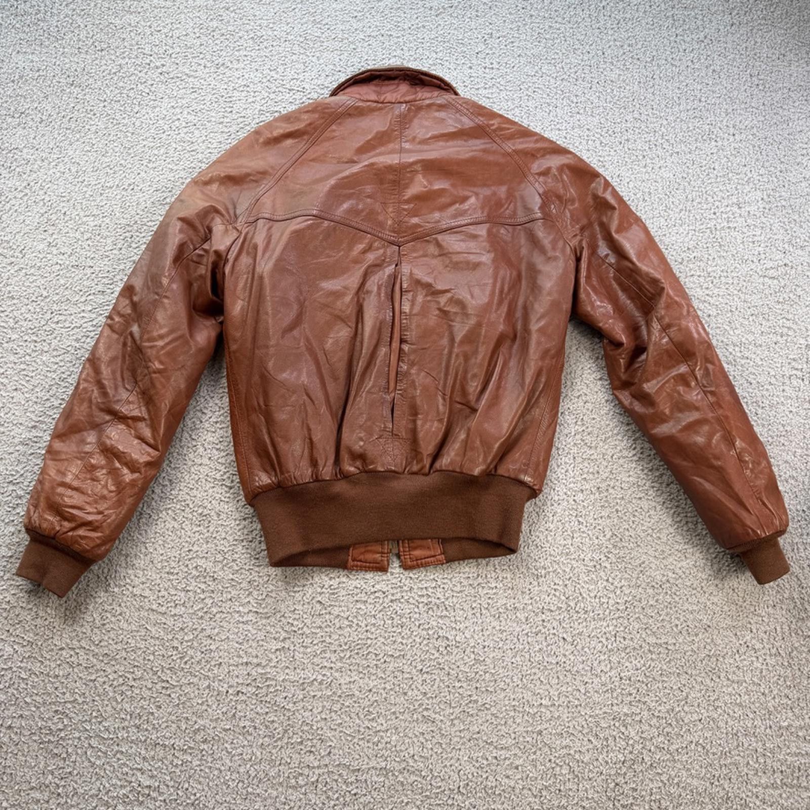Other Vintage 80s Philippe Monet Reversible Leather Bomber Jacket Size S / US 4 / IT 40 - 4 Thumbnail