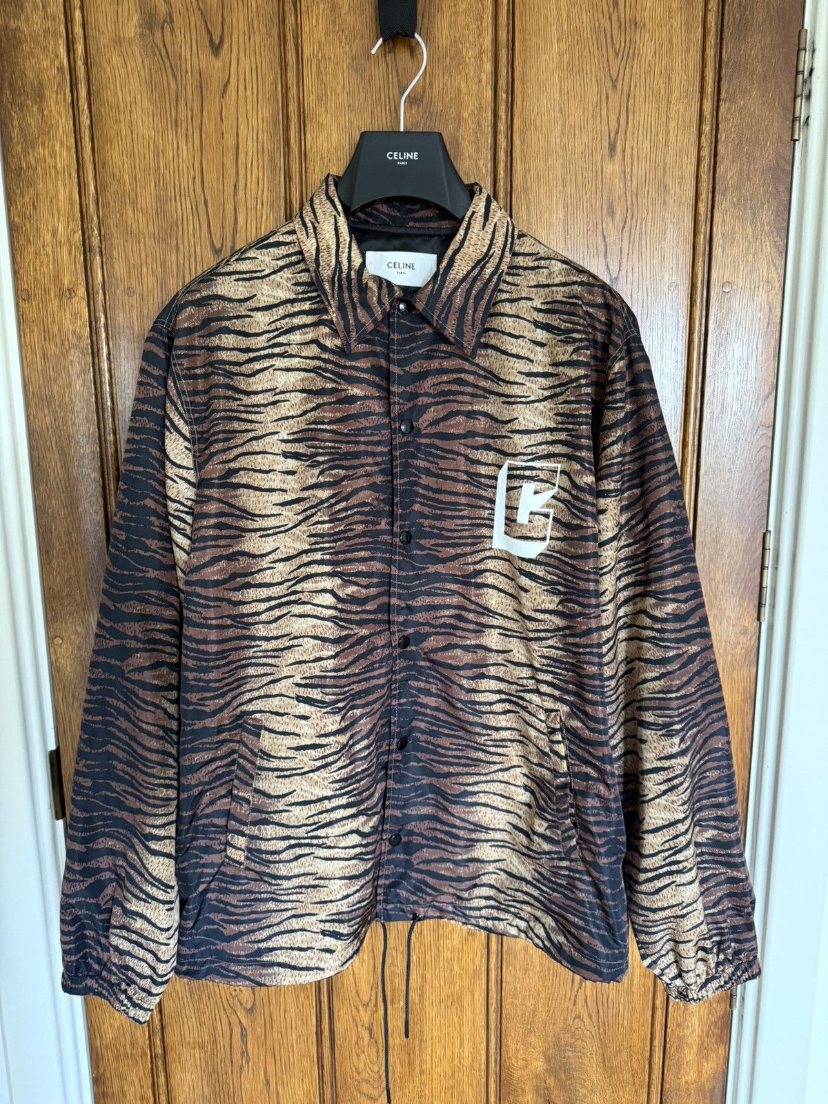 Celine $1.9k Celine tiger animal logo print coach jacket S M L Hedi Size US M / EU 48-50 / 2 - 2 Thumbnail