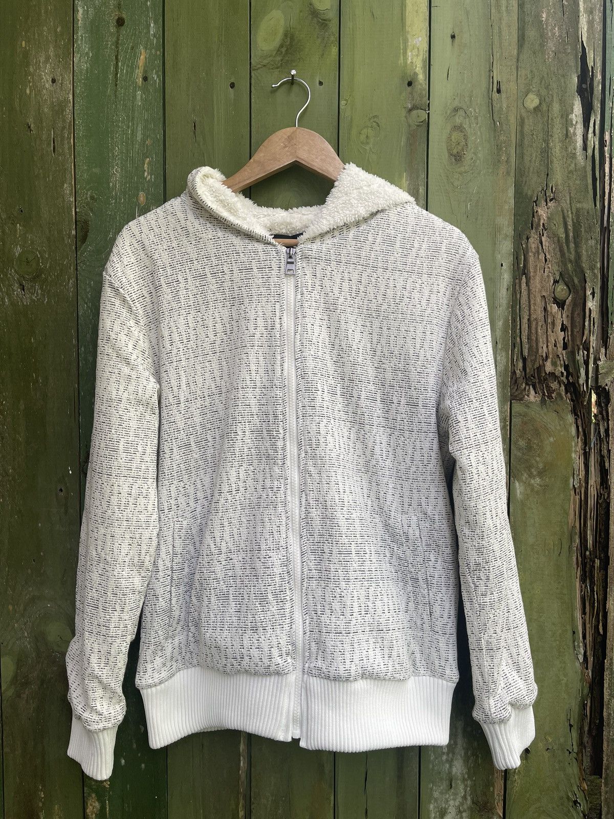 In The Attic × Japanese Brand In The Attic Sherpa Lined Hooded Zip-Up - White, Size L Size US M / EU 48-50 / 2 - 1 Thumbnail
