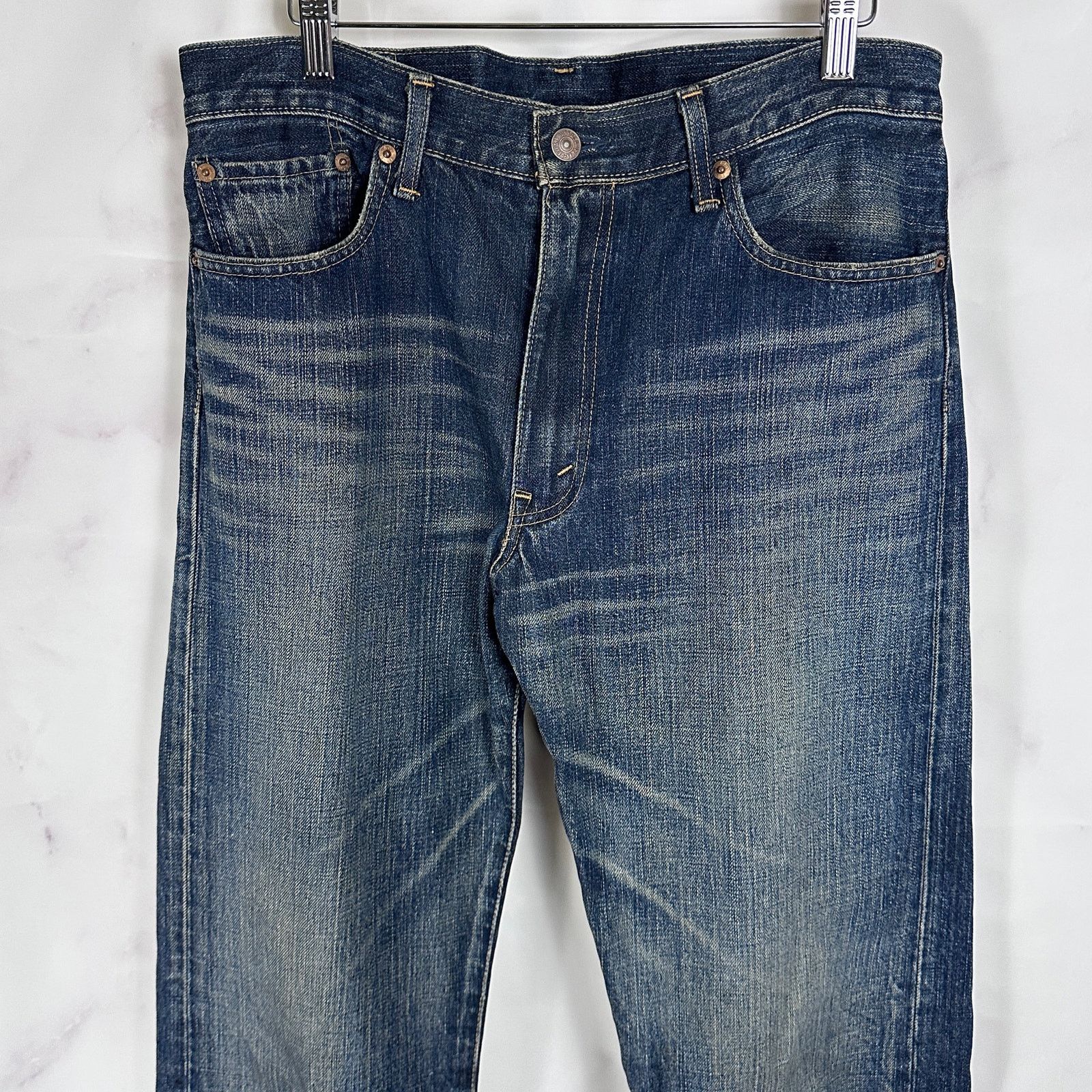 Levi's Japanese 505 Straight Blue Denim Size US 34 / EU 50 - 2 Thumbnail
