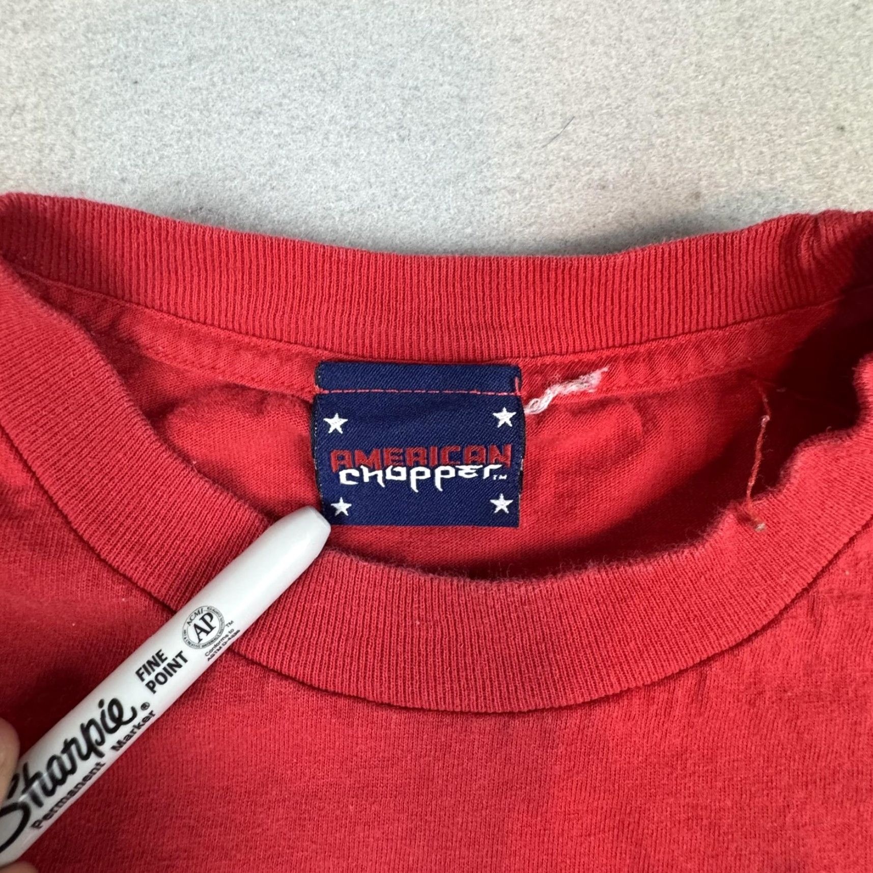 Vintage VINTAGE American Chopper Shirt Mens XL Red Black Widow Muscle Cut Off Tee Sleeveless Size US M / EU 48-50 / 2 - 6 Thumbnail