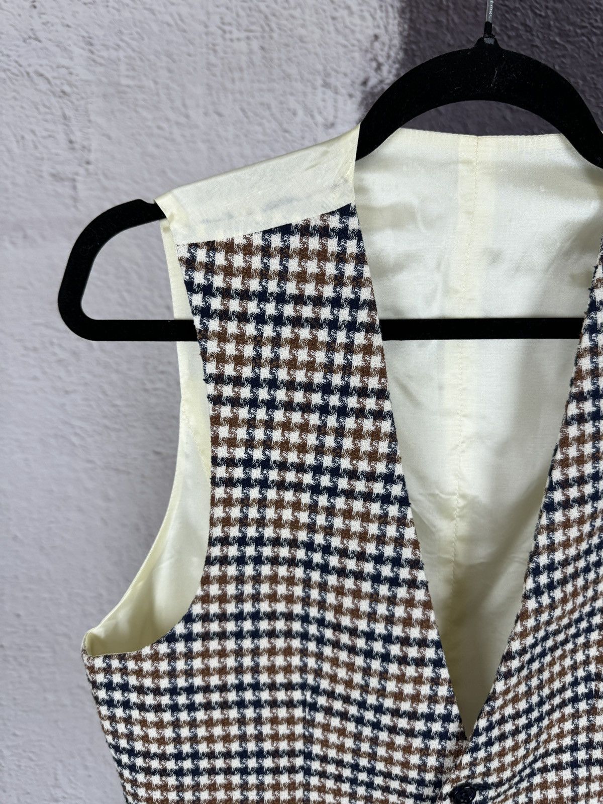 Paoloni Paoloni Houdstooth Quarantasei Classic vest waistcoat Size 36R - 3 Thumbnail