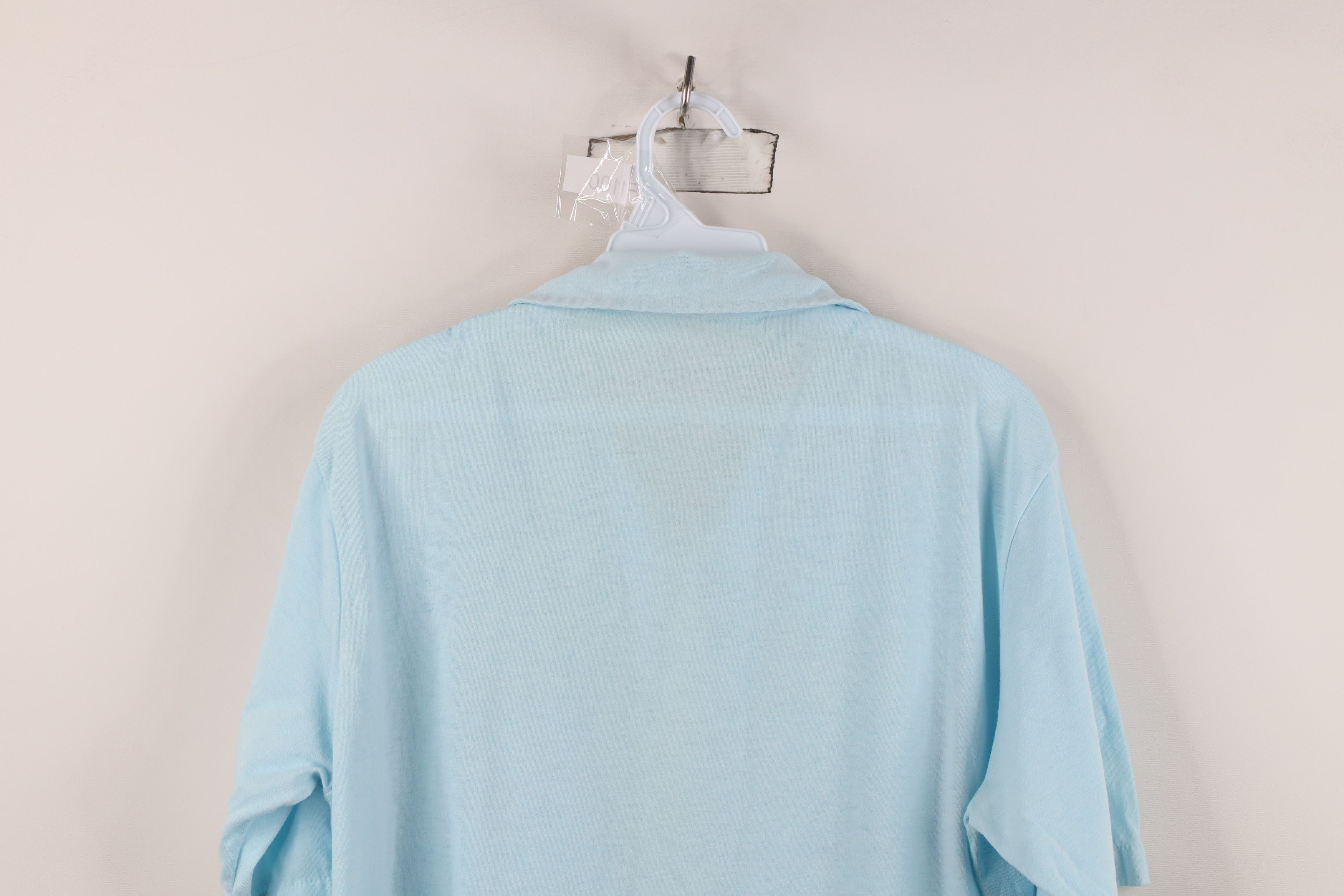 Vintage Vintage 70s Streetwear Collared Polo Shirt Carolina Blue Size US L / EU 52-54 / 3 - 12 Thumbnail