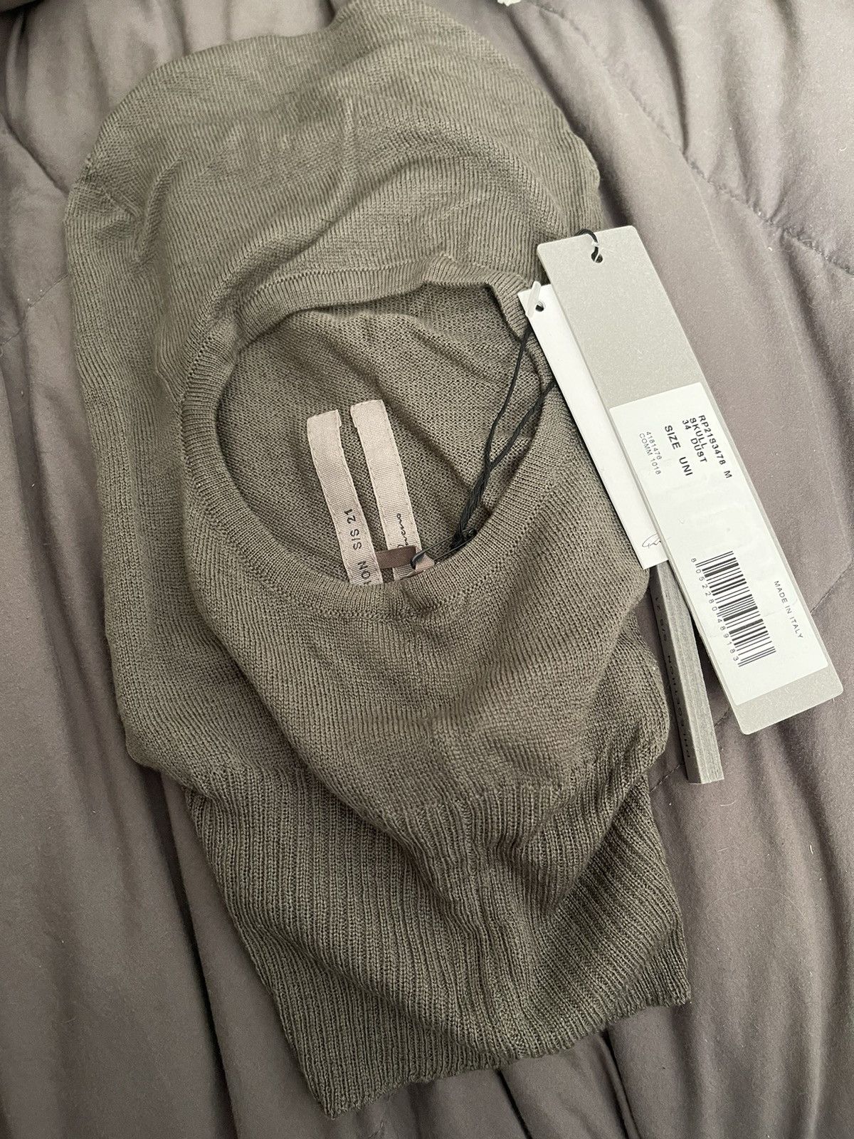 Rick Owens Rick Owens SS 21’ Balaclava Size ONE SIZE - 2 Thumbnail