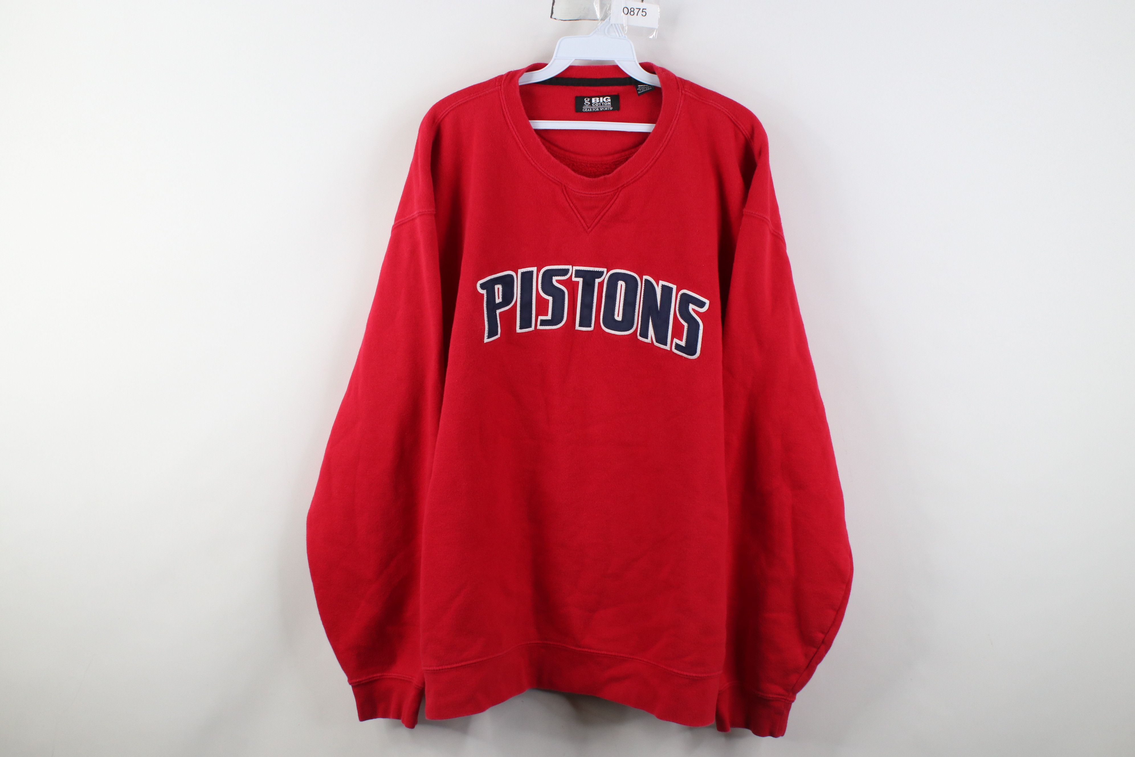 Vintage Vintage Detroit Pistons Basketball Crewneck Sweatshirt Red Size US XXL / EU 58 / 5 - 1 Thumbnail