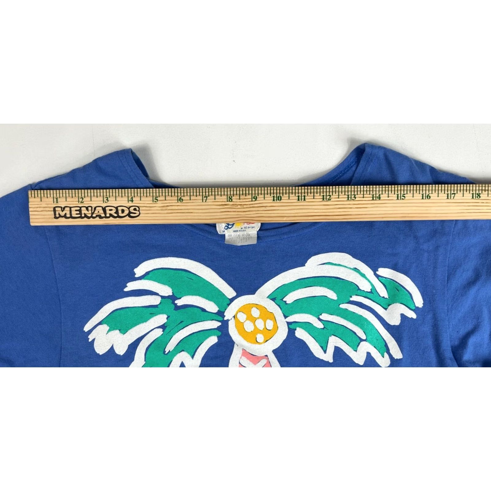 4SDESIGNS VINTAGE Ken Done for B.J. Designs T-Shirt Women’s Sz M Blue 80s Cotton Short Sleeve Made in USA Size M / US 6-8 / IT 42-44 - 7 Thumbnail