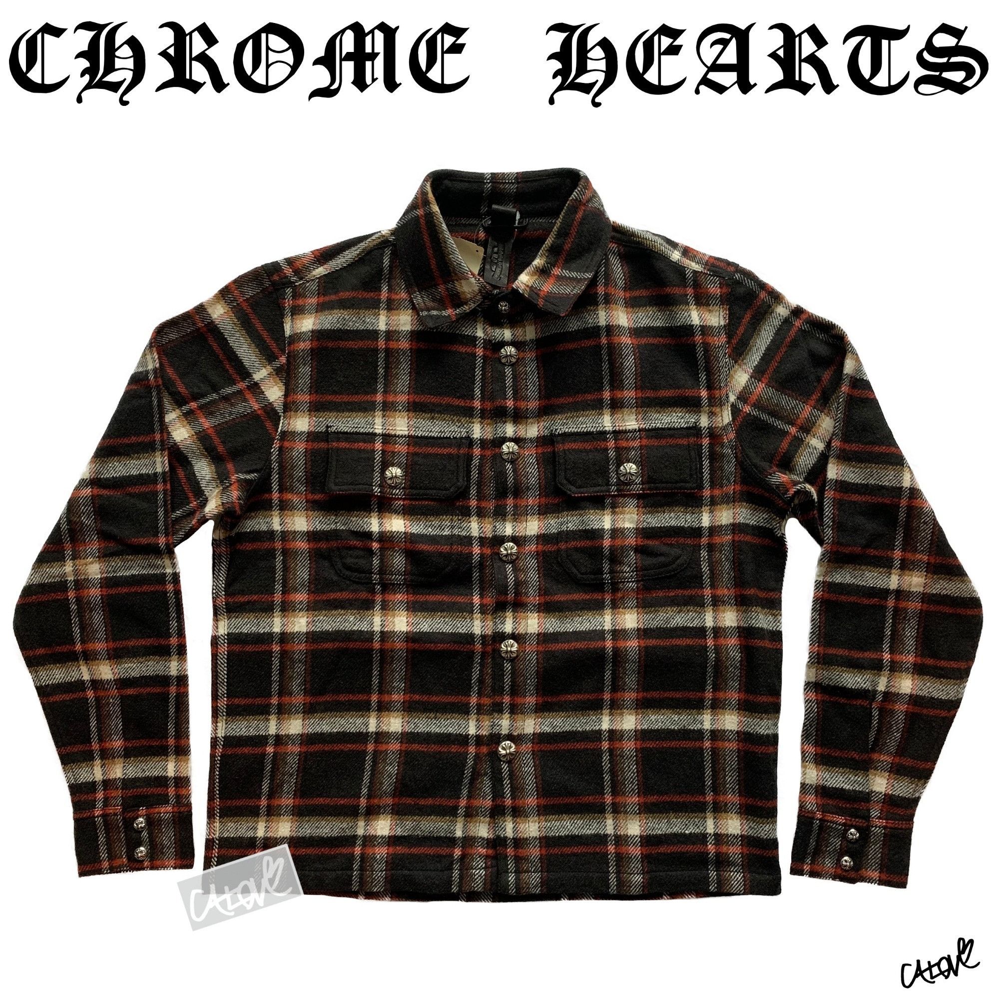 Chrome Hearts Chrome Hearts 'Work Dog' Flannel Shirt Grailed