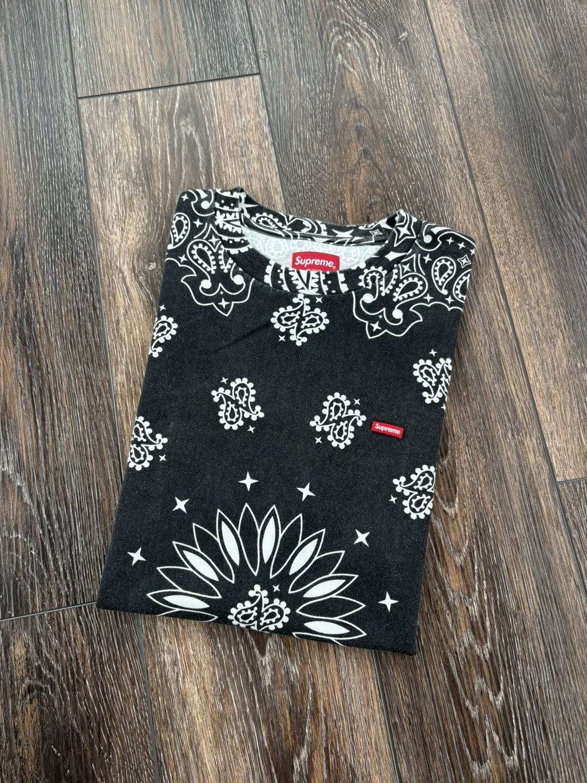 Supreme Small Box Tee SS21 Black Bandana