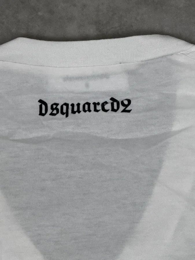 Dsquared2 FW2015 Dsquared2 White Royal Eagle Graphic V-Neck Longsleeves Size US M / EU 48-50 / 2 - 8 Thumbnail