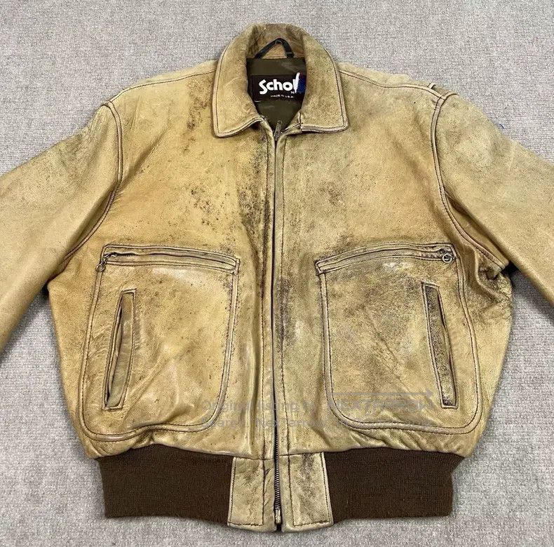 Schott Schott Leather Raider Bomber Jacket Sheepskin Size US S / EU 44-46 / 1 - 2 Thumbnail
