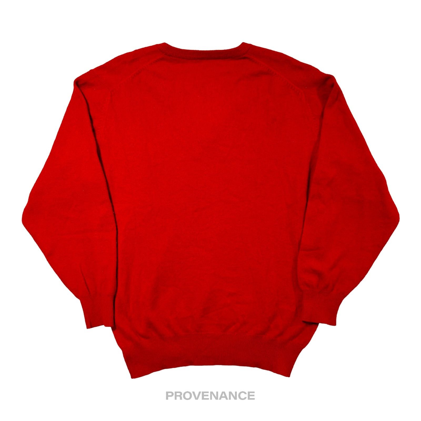 Dior 🔴 Christian Dior Golf Logo V Neck Sweater - Fine Wool Red S Size US S / EU 44-46 / 1 - 2 Thumbnail