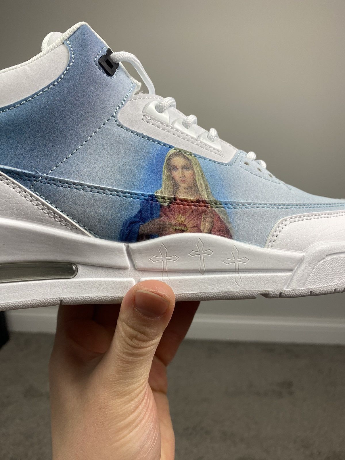 Other Kito Wares Mother Mary Blue White Ash Grey Size US 9 / EU 42 - 6 Thumbnail
