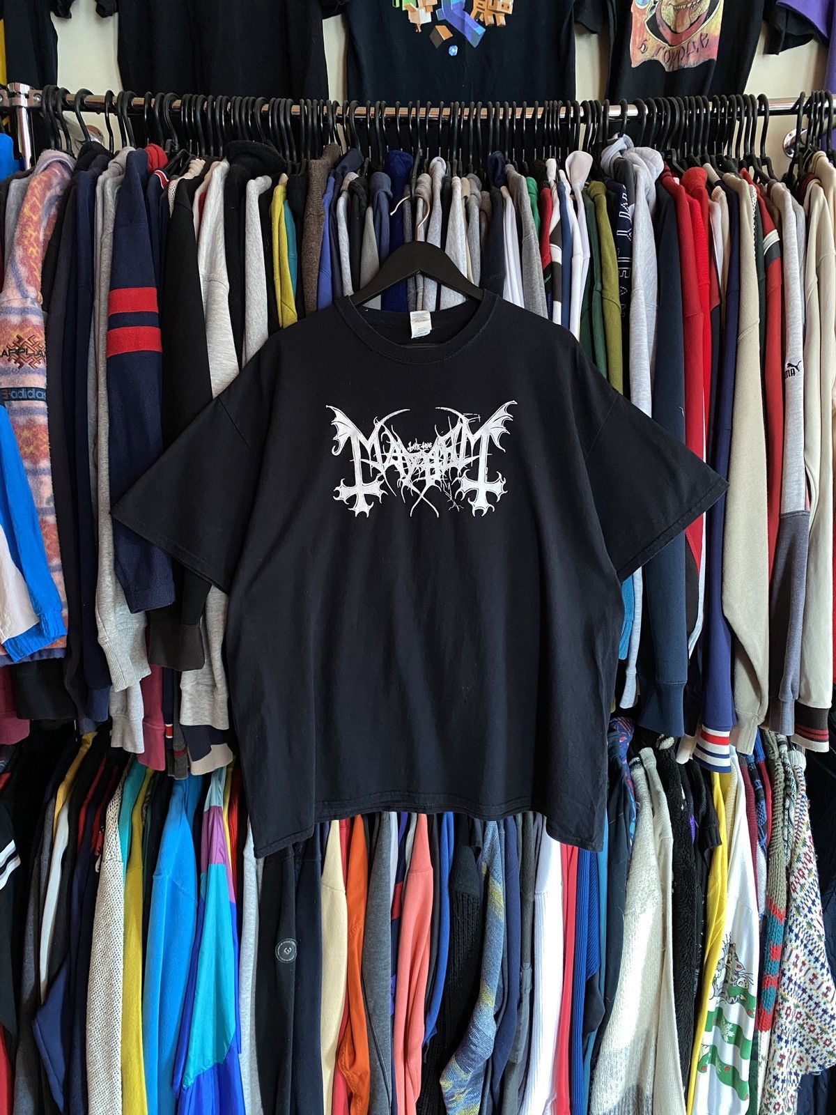 Band Tees VINTAGE MAYHEM BLACK METAL BAGGY T-SHIRT Size US XXL / EU 58 / 5 - 1 Thumbnail