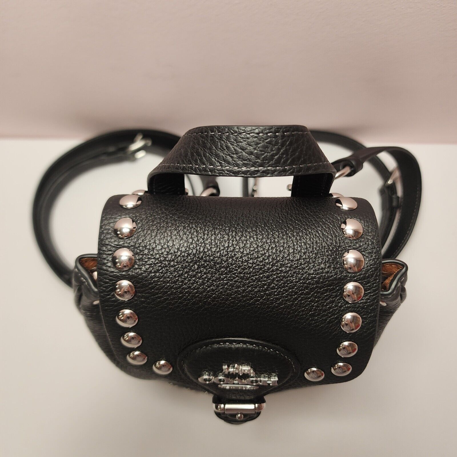 Coach NWT Coach CM041 Amelia Backpack Rivets Convertible Black Size ONE SIZE - 5 Thumbnail