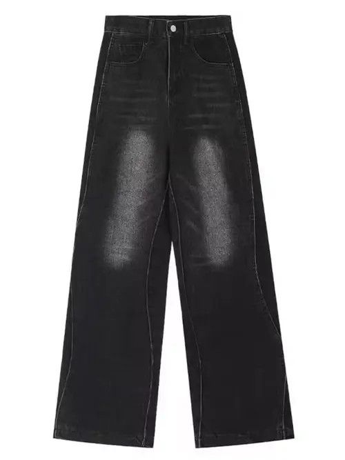 Japanese Brand × Jean Vintage washed black rippled rare jeans Size US 30 / EU 46 - 4 Thumbnail
