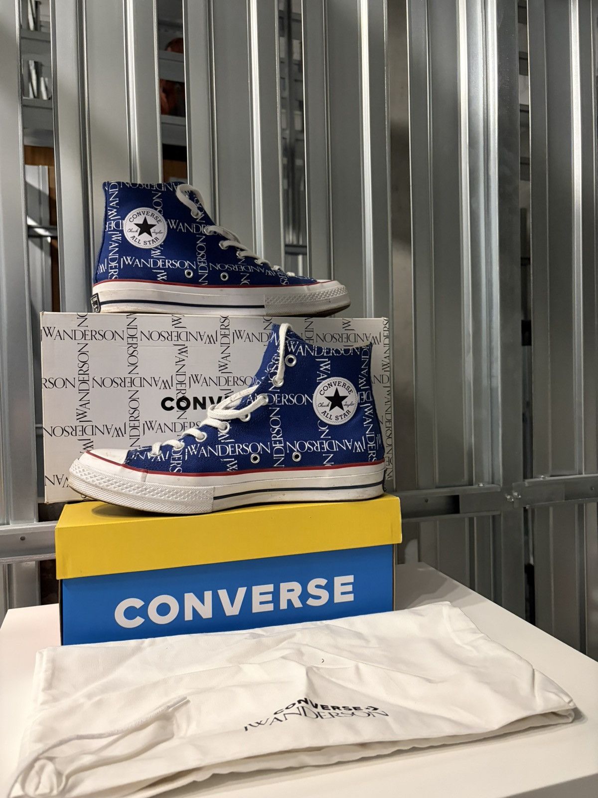 Converse × JW Anderson Converse Chuck Taylor All-Star Hi JW Anderson Print Blue Size US 9 / EU 42 - 5 Thumbnail
