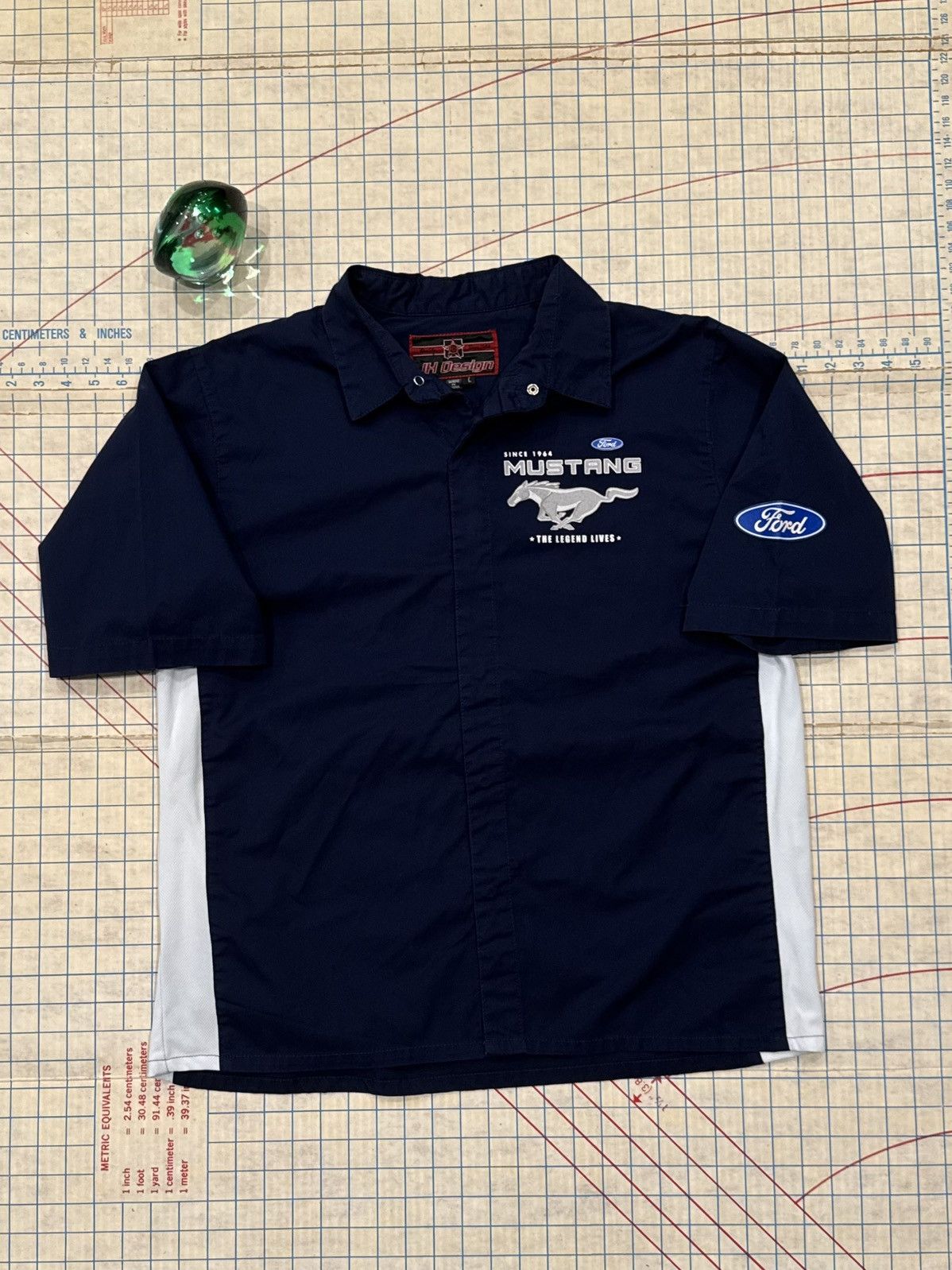 Jeff Hamilton Jeff Hamilton Ford Mustang Short Sleeve Button Up Mens Large Size US L / EU 52-54 / 3 - 5 Thumbnail