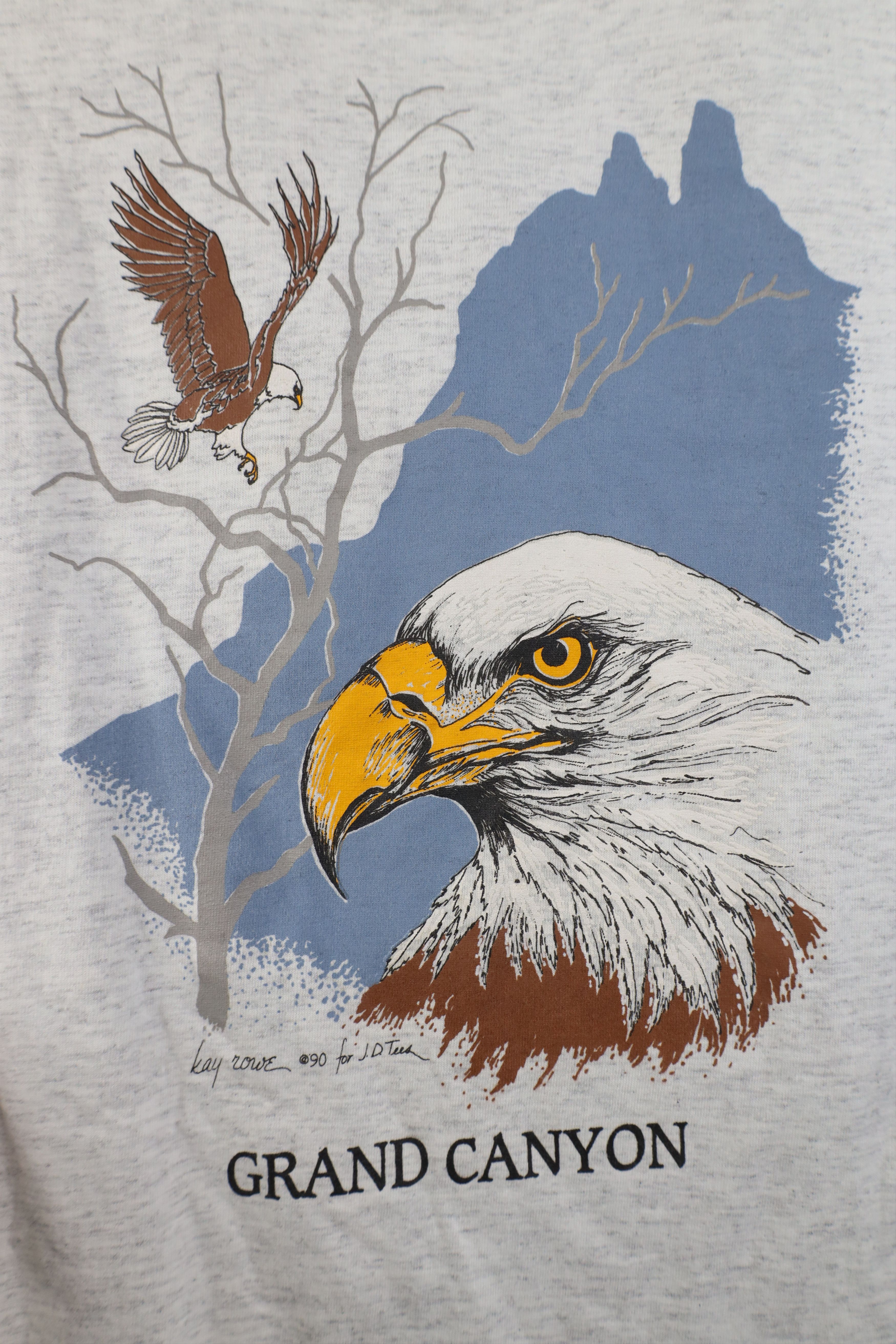 Vintage Vintage 90s Streetwear Canyon Eagle Short Sleeve T-Shirt USA Size US XXL / EU 58 / 5 - 4 Thumbnail
