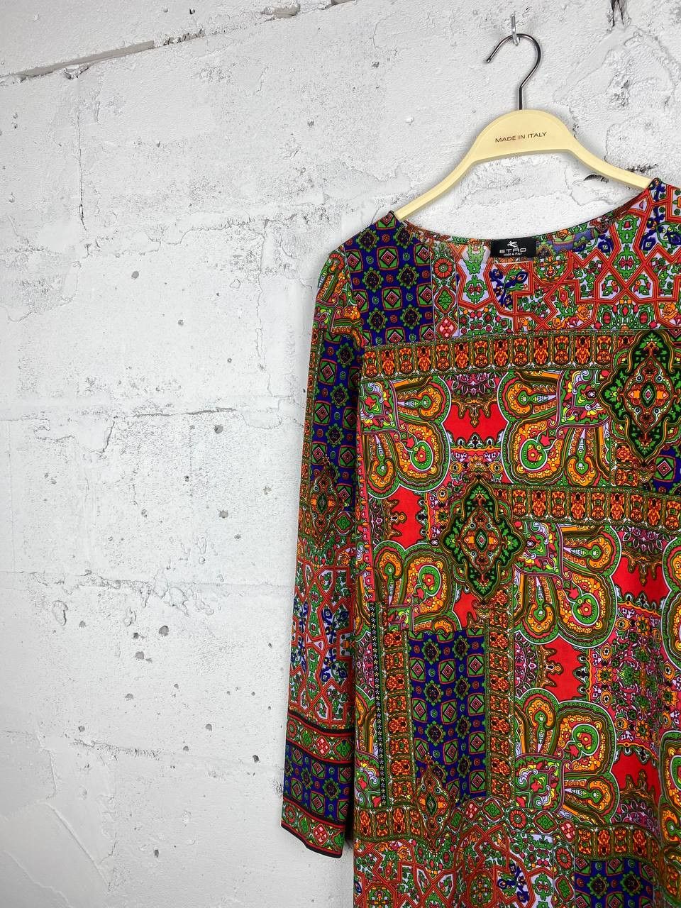 Etro Abstract Etro Rare Colorfull Italian Designer Midi Dress Size M / US 6-8 / IT 42-44 - 3 Thumbnail