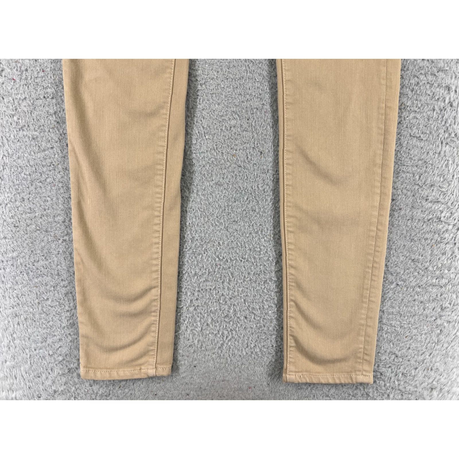 Vintage VINTAGE Genetic Women’s Skinny Jeans Pants 27 Beige Cotton Low Rise Embroidered 90s Casual Girls Size 27" / US 4 / IT 40 - 2 Thumbnail