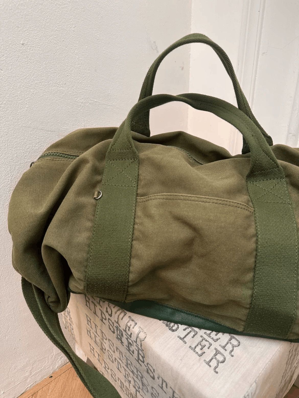 Yohji Yamamoto Yohji Yamamoto Mandarina Canvas Gym Bag-2505 Size ONE SIZE - 2 Thumbnail