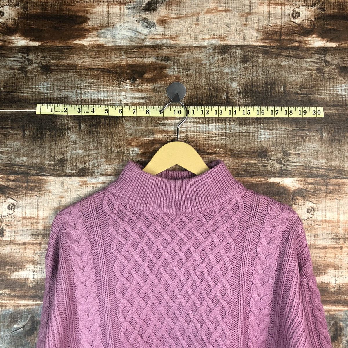 Homespun Knitwear × Japanese Brand American Holic Pink cable Knitwear #A1889 Size M / US 6-8 / IT 42-44 - 4 Thumbnail