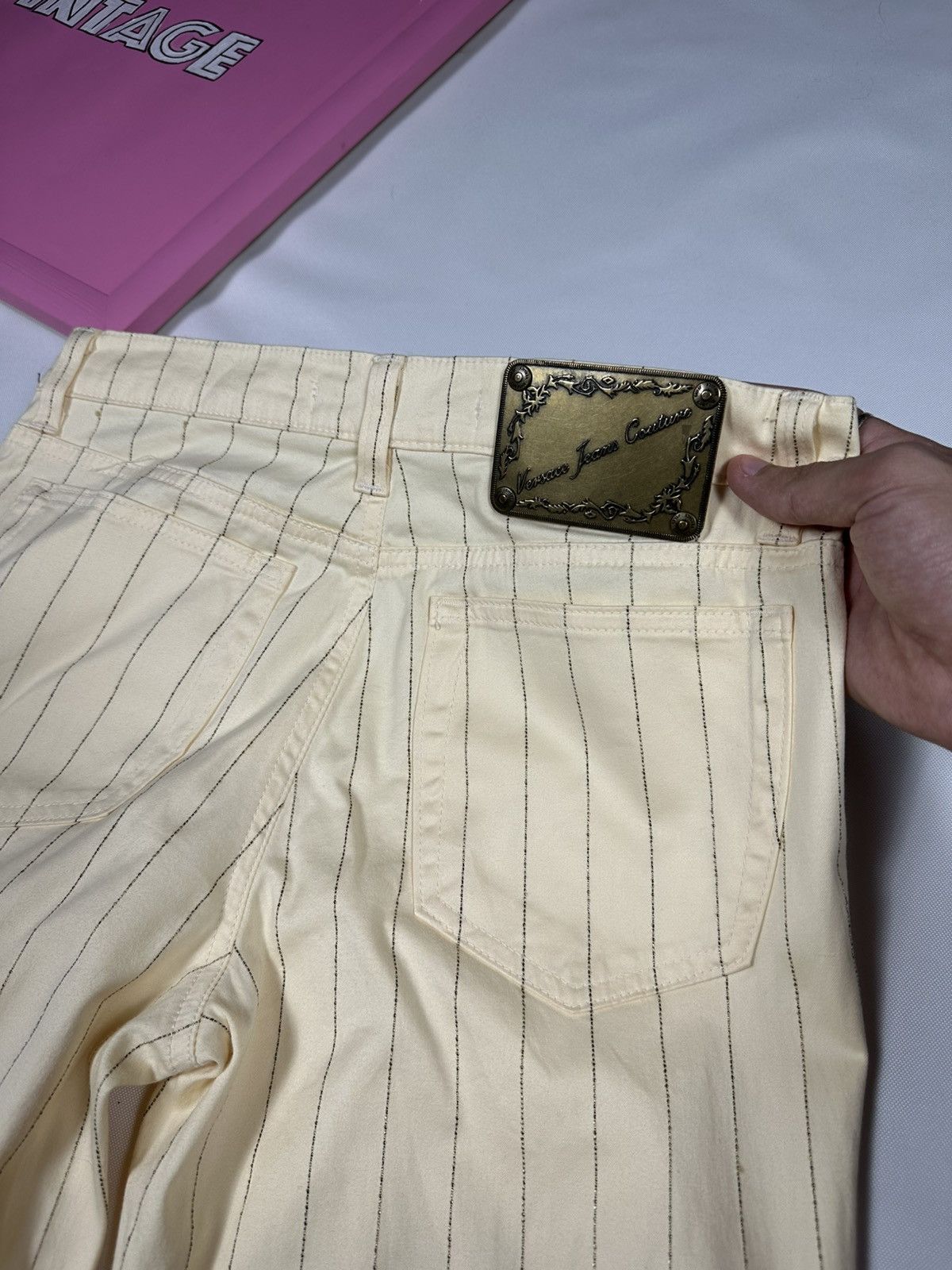 Versace Jeans Couture Versace Jeans Couture Vintage Striped Pants Trousers Disco Size 27" / US 4 / IT 40 - 19 Thumbnail