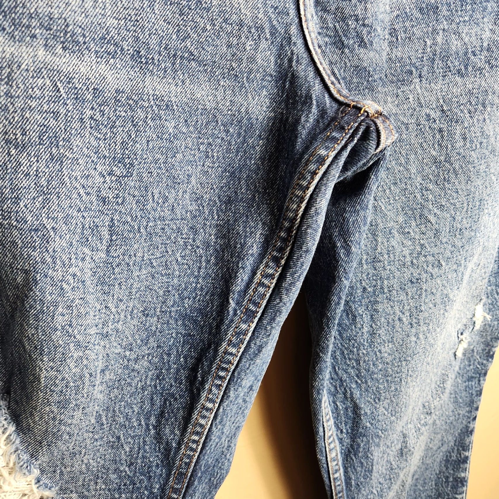 Abercrombie & Fitch Abercrombie & Fitch Womens Skinny High Rise Distressed Jeans 16/33 Jeans Blue 5-Pocket Festival Bohemian Distressed Stretch Mens Girls Womens? Size 38" / US 16 / IT 52 - 5 Thumbnail