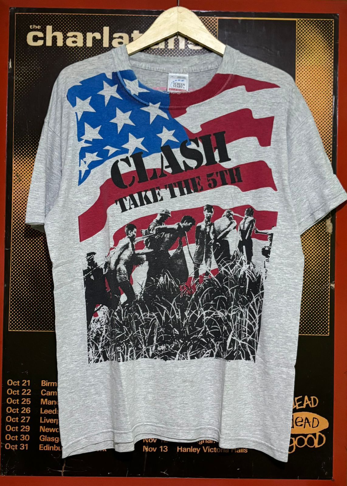 Band Tees Vintage 90s The Clash Fifth Column Shirt Ramones Black Flag Size US L / EU 52-54 / 3 - 1 Thumbnail